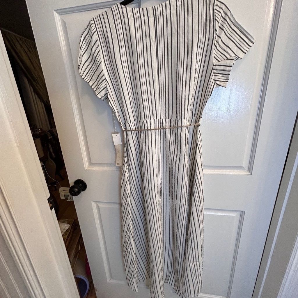 Saltwater Luxe Women's Saltwater Luxe Dress, Size S, White & Black Striped Size S / US 4 / IT 40 - 2 Thumbnail