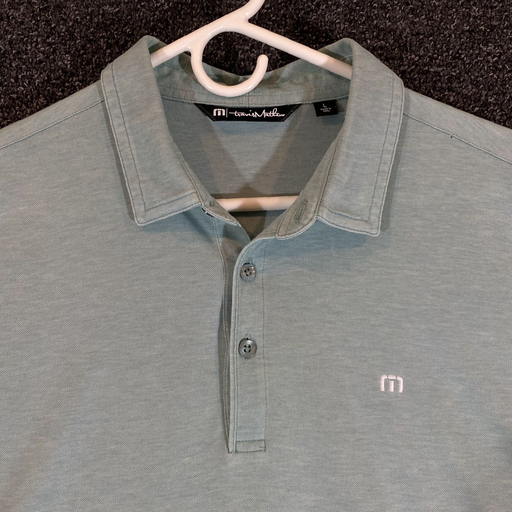 TravisMathew Travis Mathew Polo Shirt Mens Large Green GolfShort Sleeve Pima Cotton Size US L / EU 52-54 / 3 - 2 Thumbnail