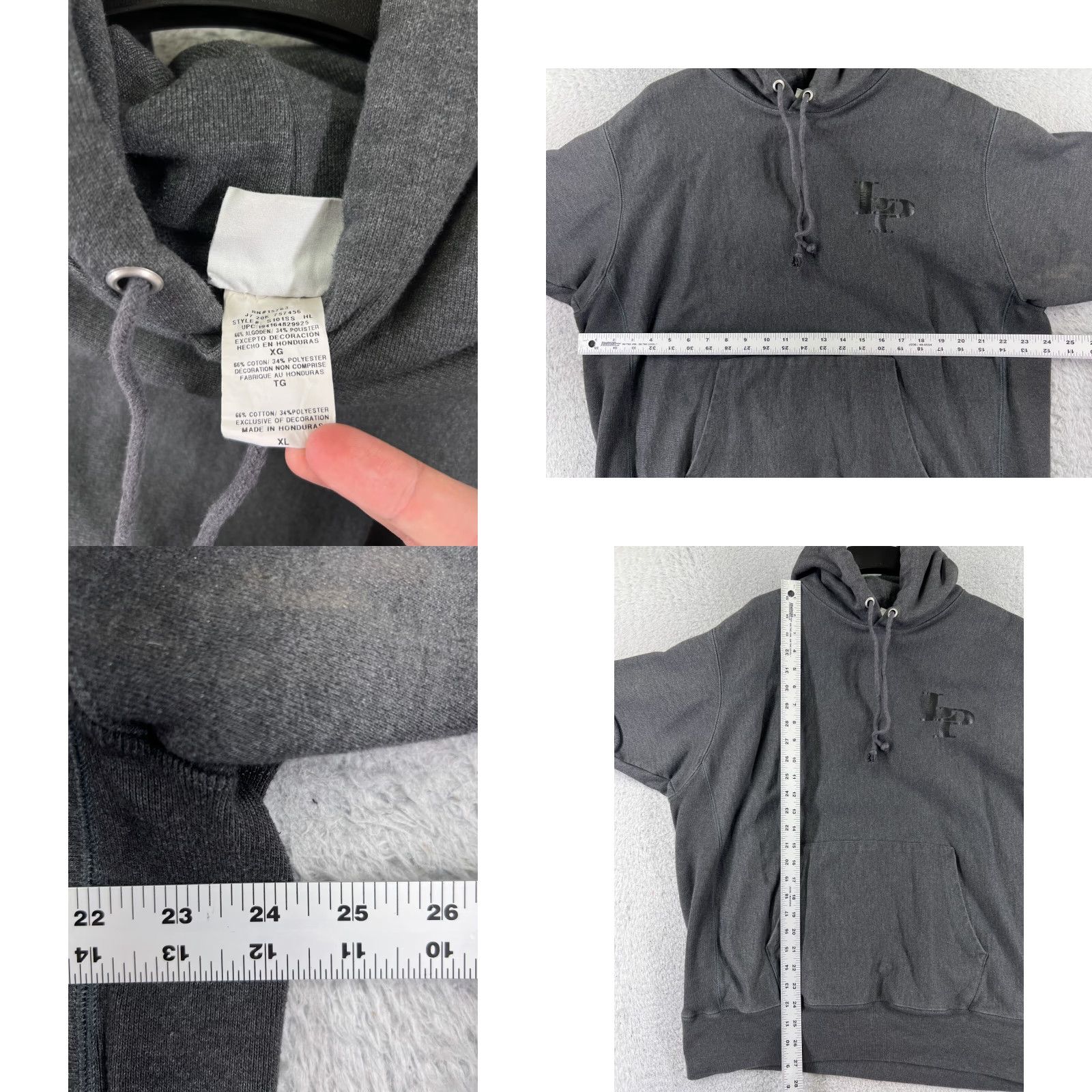 Champion Champion Hoodie Men XL Gray Reverse Weave Sweatshirt Logo Pullover Size US XL / EU 56 / 4 - 8 Thumbnail