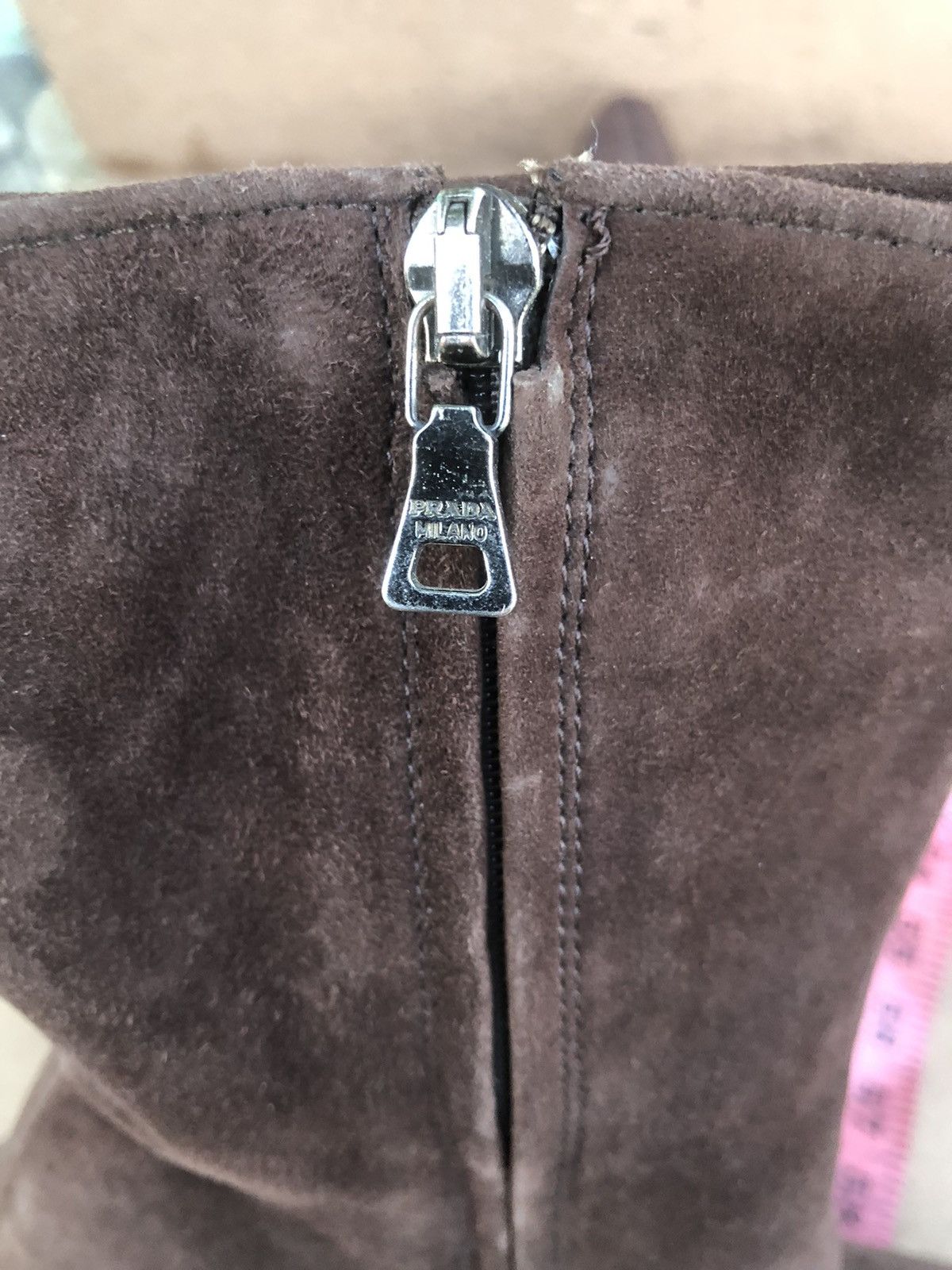 Prada Prada Brown Suede Boots Size 37.5 Size US 7.5 / IT 37.5 - 10 Thumbnail