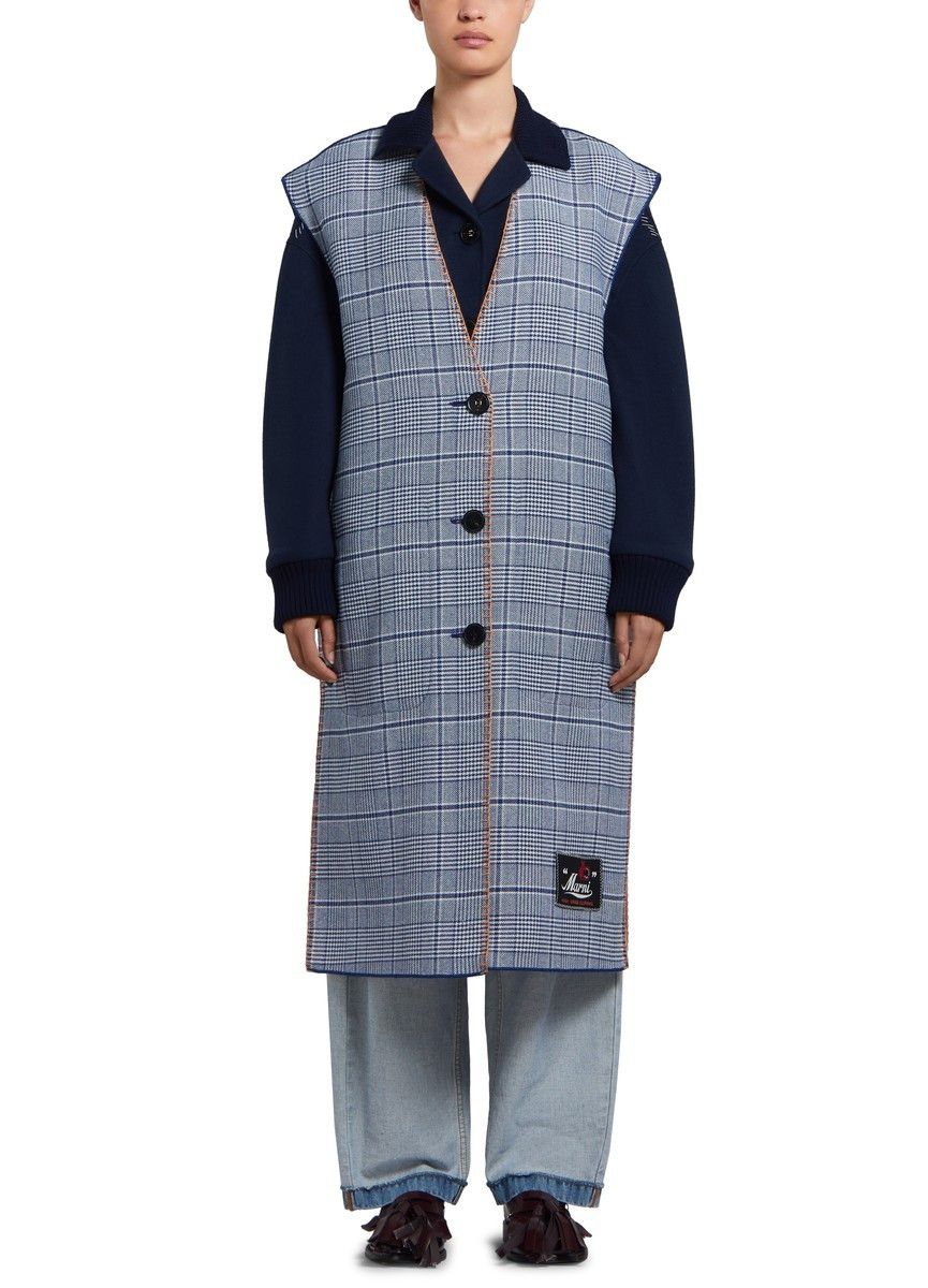 Marni o1w1db10125 Long Reversible Wool Gilet in Sky Blue Size S / US 4 / IT 40 - 2 Thumbnail