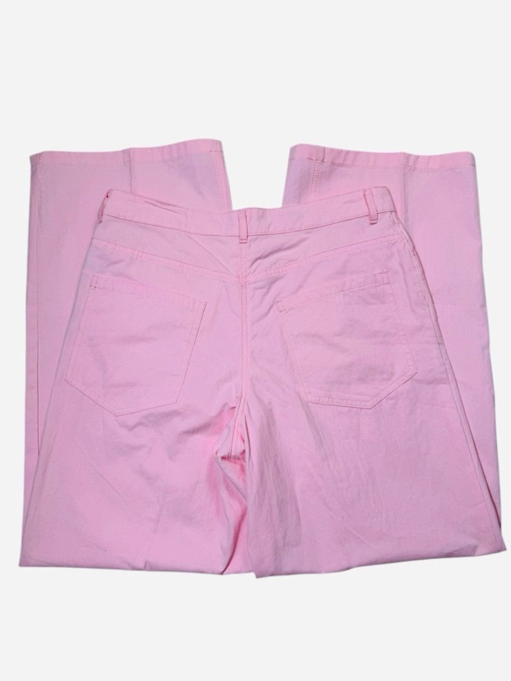 Zara NWT New Zara Wide Leg High Rise Pink Cotton Pants Size M Size 32" / US 10 / IT 46 - 4 Thumbnail