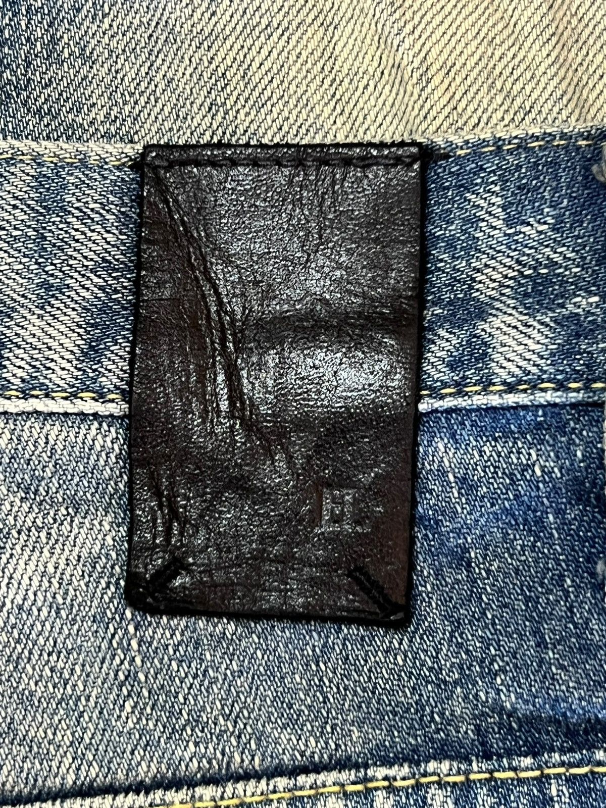 Japanese Brand Vintage HL Heddie Lovu Over Distressed Mad Punk Skinny Jeans Size US 33 - 15 Thumbnail