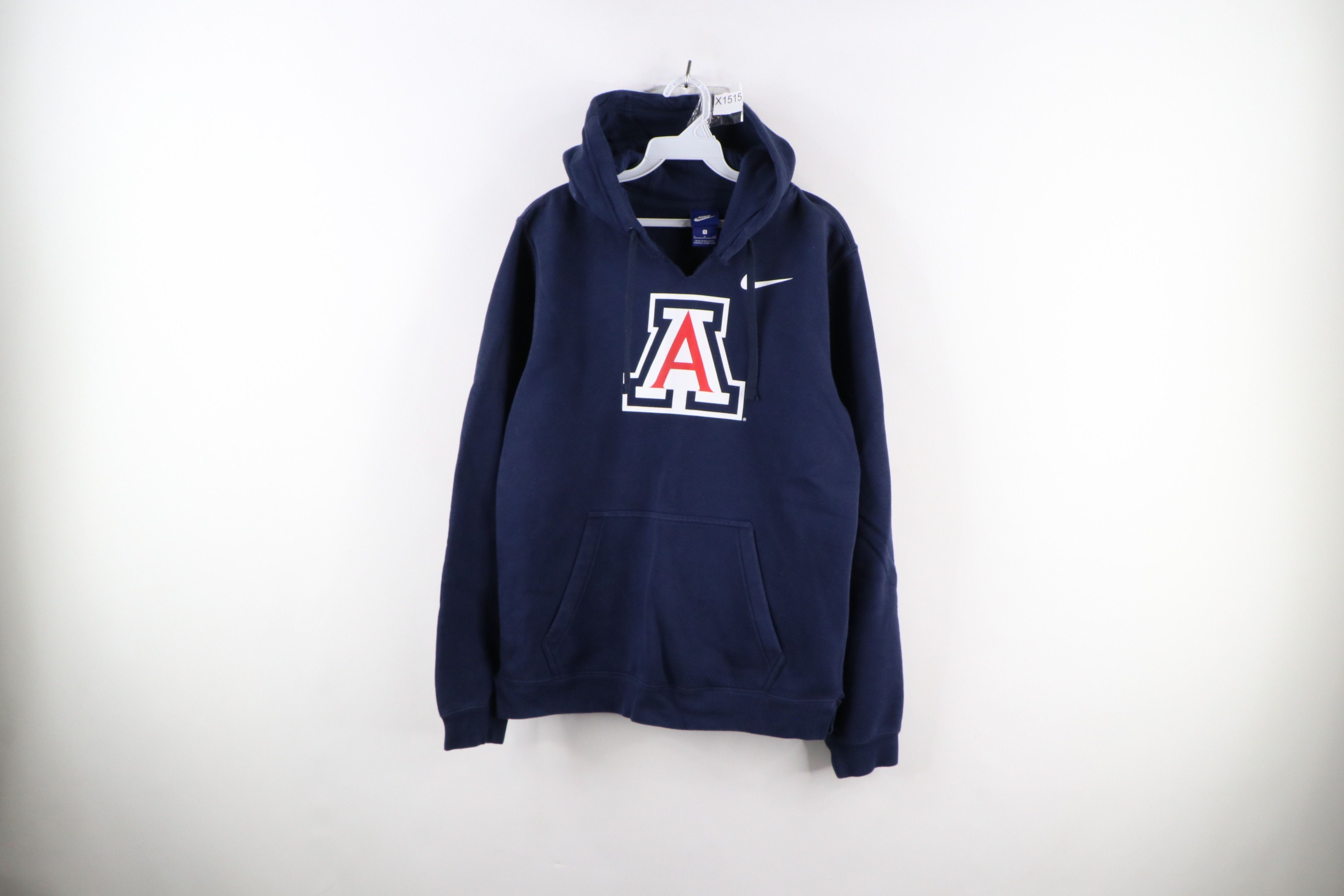 Image of Nike Scott Mini Swoosh University Of Arizona Hoodie in Blue, Men's (Size Small)