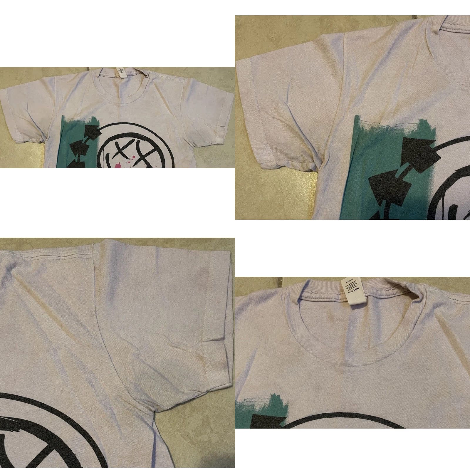 Vintage VINTAGE Blink 182 Faded Distress Shirt S Punk Rock Concert Tour Grunge 80s 90s Band Retro Music T-Shirt Mens Small White Smiley Face Size US S / EU 44-46 / 1 - 8 Thumbnail