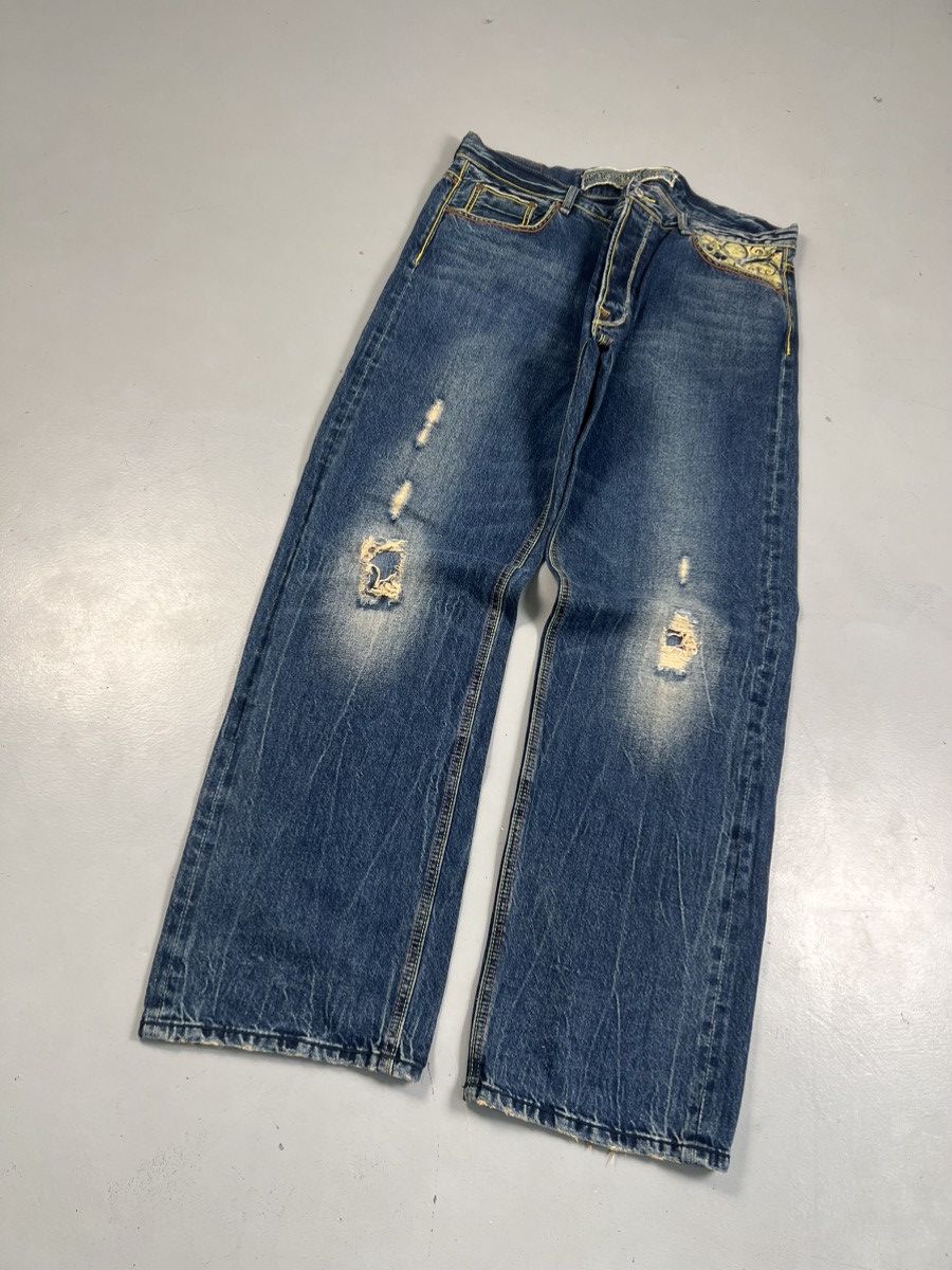 Japanese Brand Vintage the year of golden japanese embroidered denim pants Size US 40 / EU 56 - 9 Thumbnail