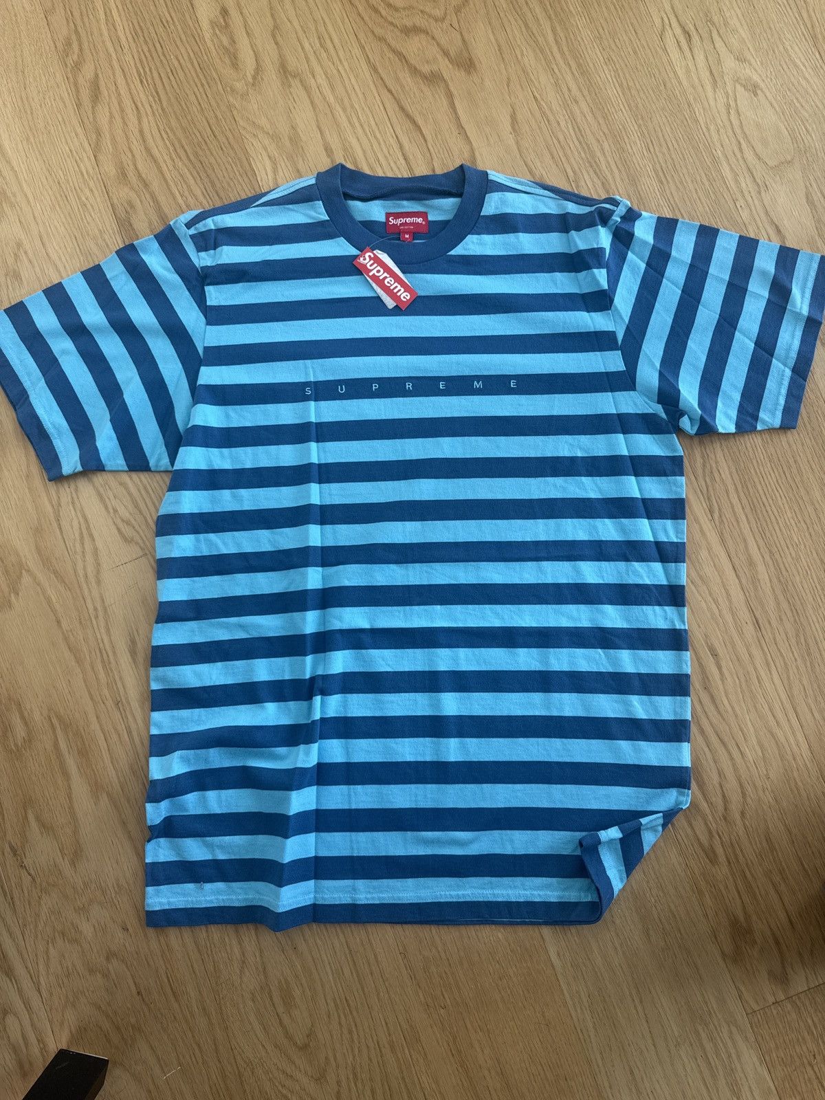 Supreme supreme stripe tee Size US M / EU 48-50 / 2 - 1 Thumbnail
