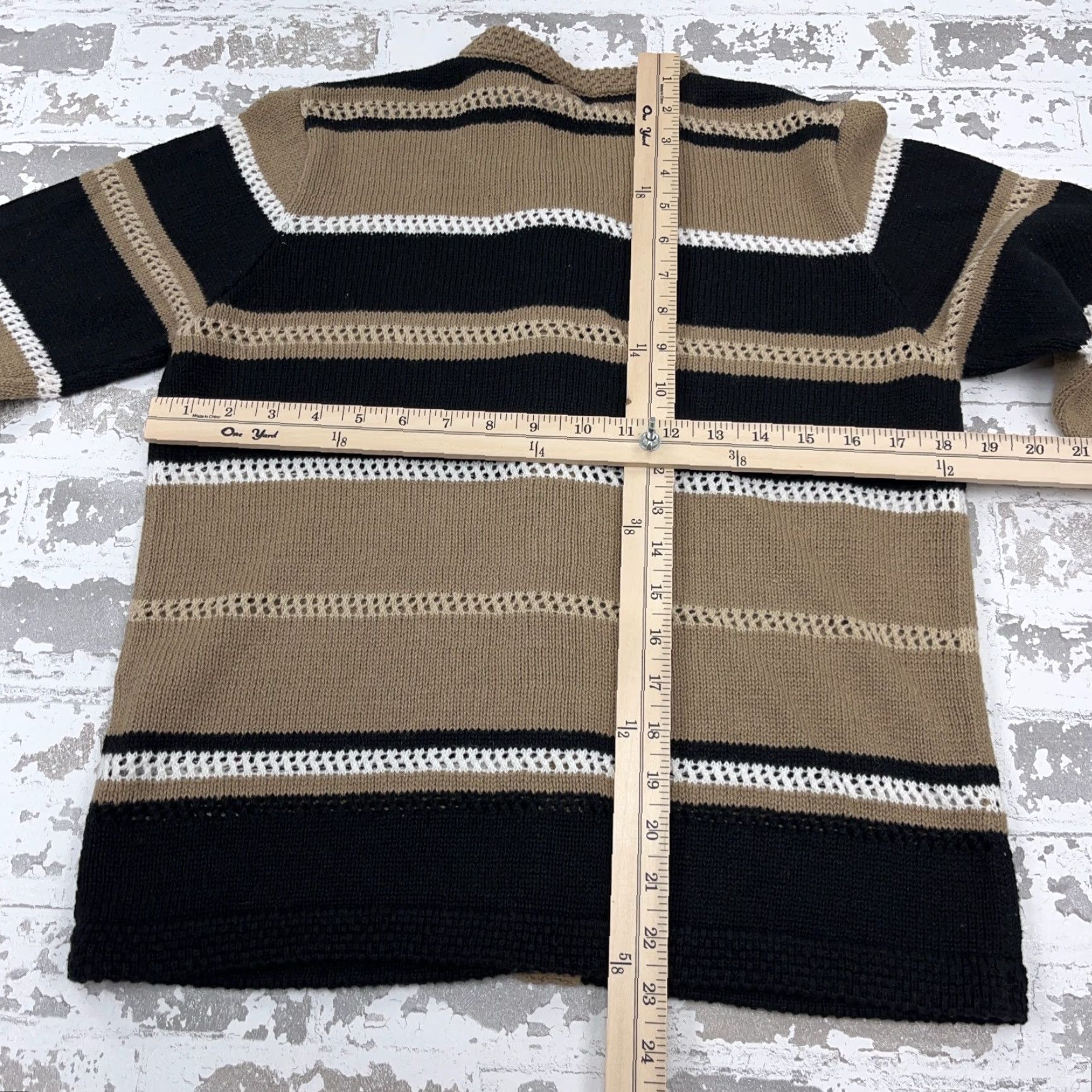 Vintage VINTAGE Christopher & Banks Cardigan Sweater Women S Brown Black Logo All Seasons Full Zip Pockets Mock Neck Casual Knit Lightweight Regular Fit Size S / US 4 / IT 40 - 5 Thumbnail