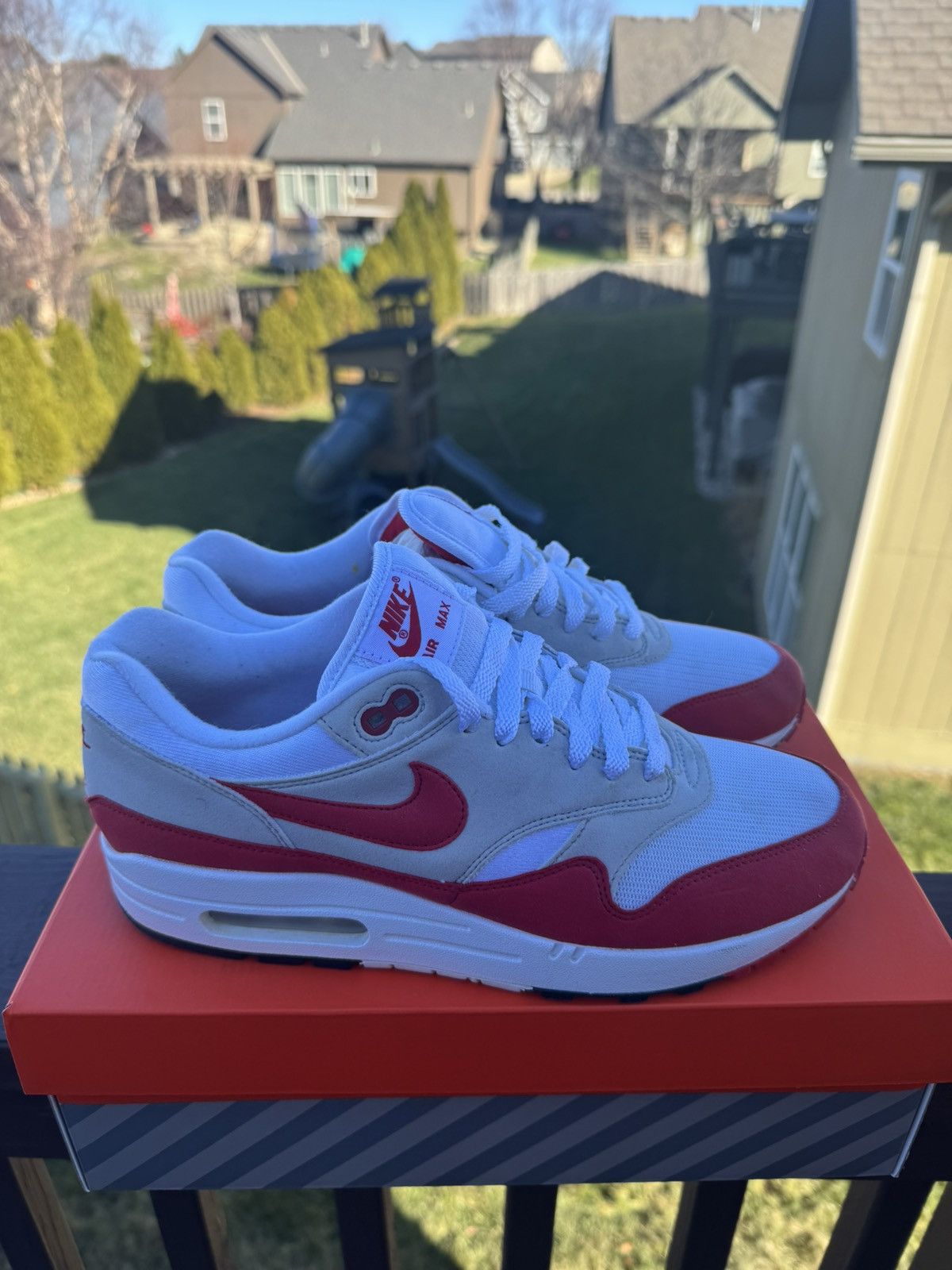 Nike Nike Air Max 1 OG Anniversary ‘Red’ 2017 Re-Release Size US 9.5 / EU 42-43 - 1 Thumbnail