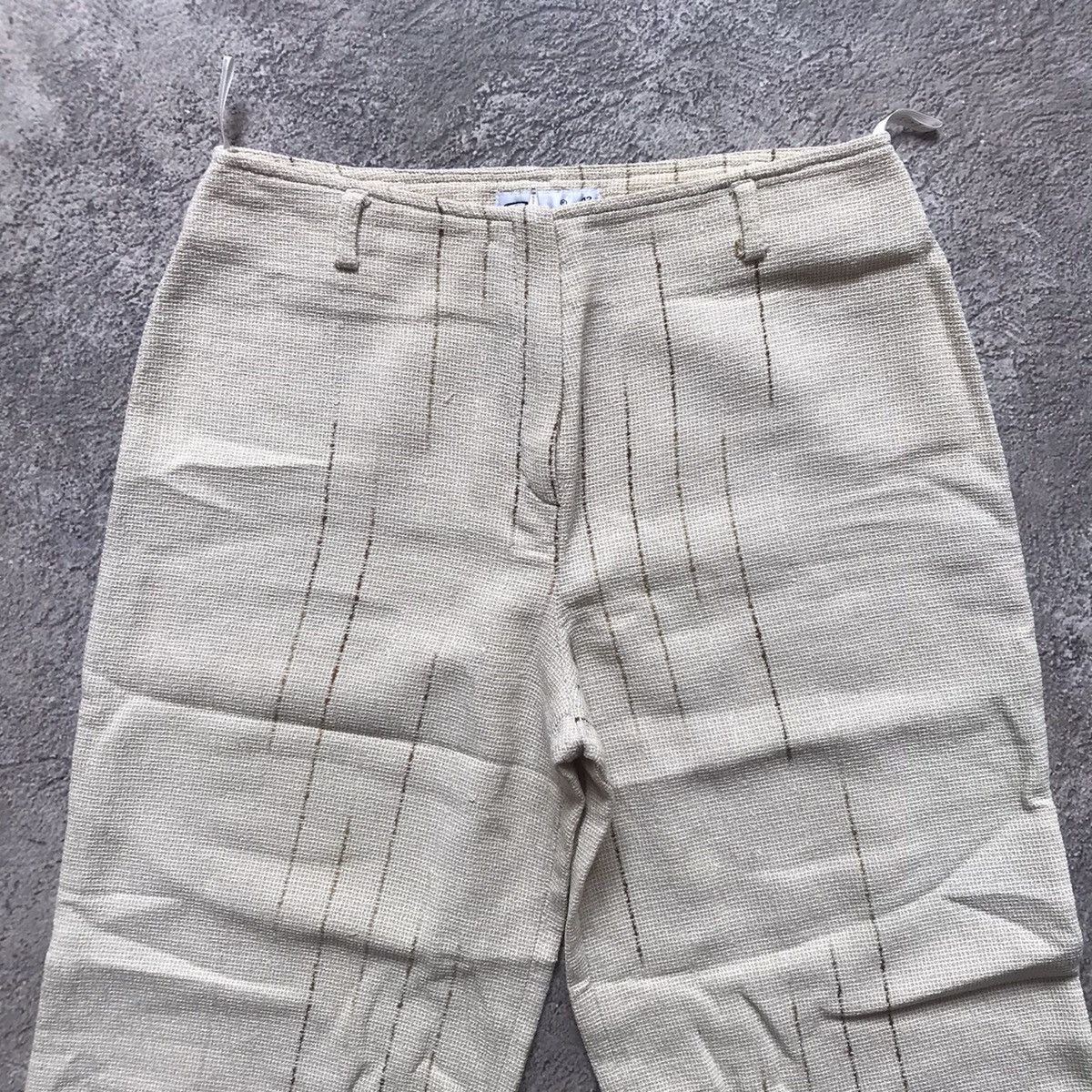Vintage Vintage 90s Baggy Parachute Pants Cream Cargo Streetwear 28 Size 28" / US 6 / IT 42 - 3 Thumbnail