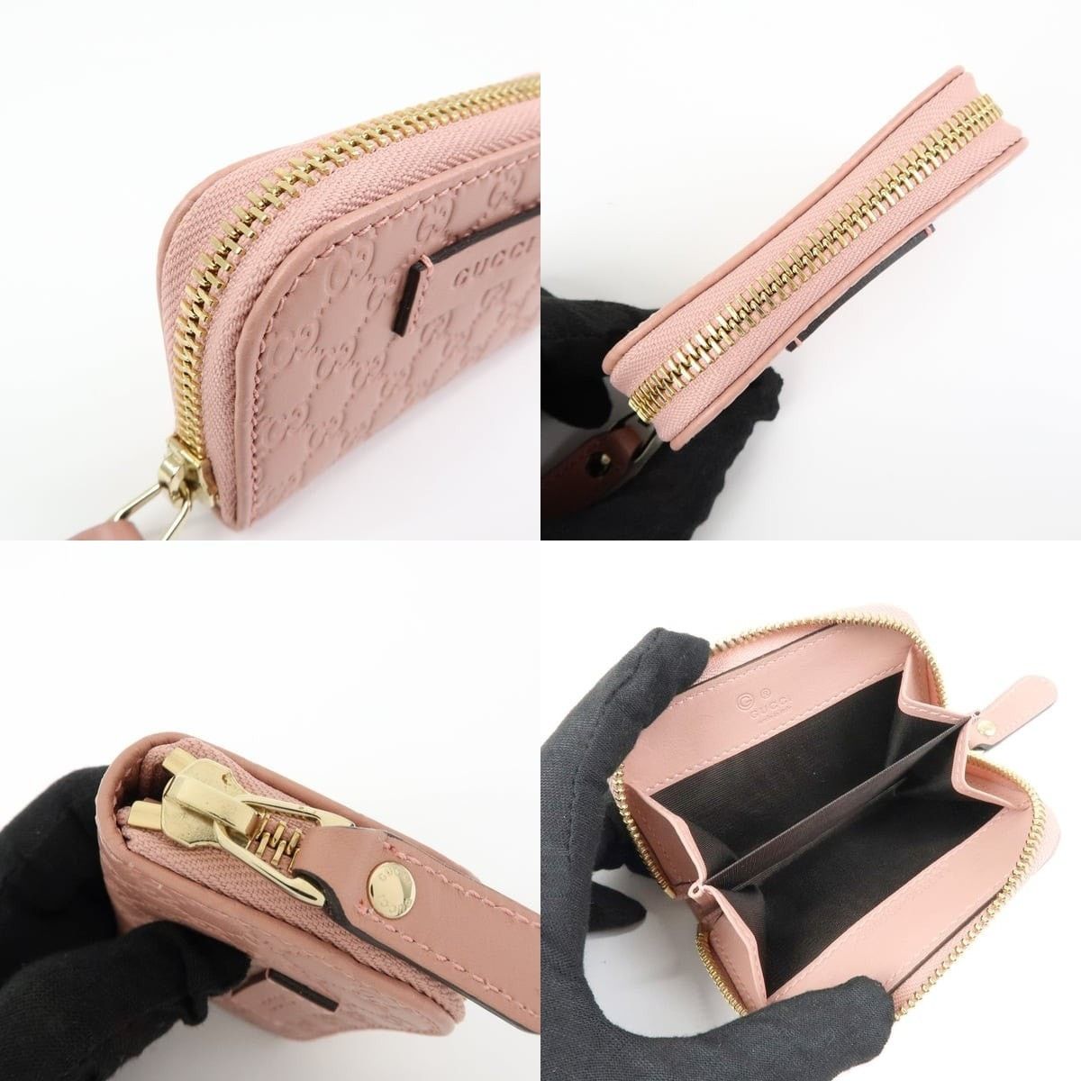 Gucci Gucci Microguccissima Leather Coin Purse Pink Size ONE SIZE - 5 Thumbnail