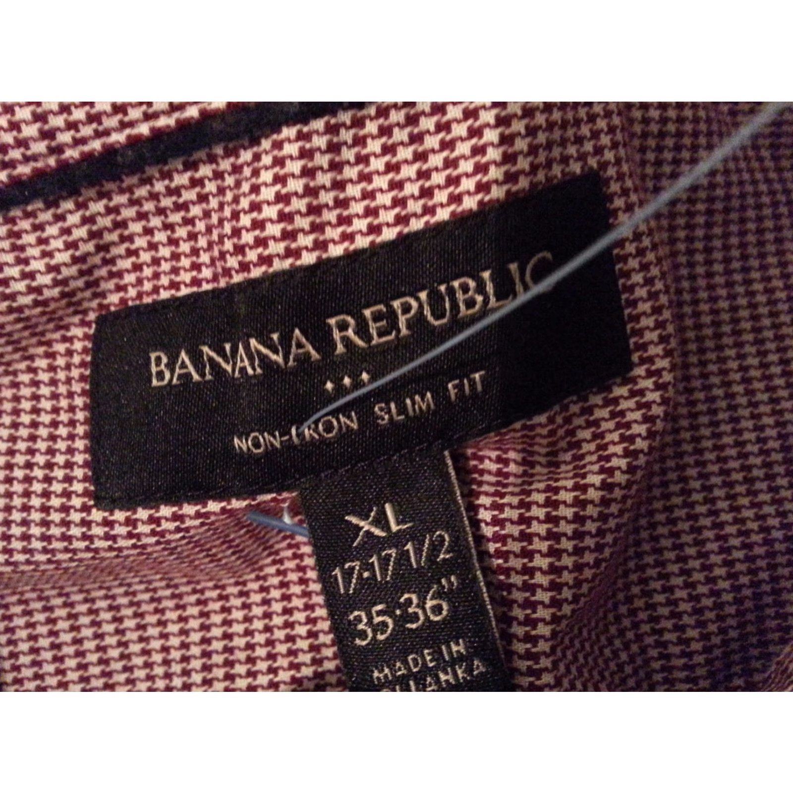 Banana Republic **Red Banana Republic Slim Fit Dress Shirt XL Cotton Long Sleeve** User: Red Banana Republic Slim Fit Dress Shirt XL Cotton Long Sleeve Size 46R - 4 Thumbnail