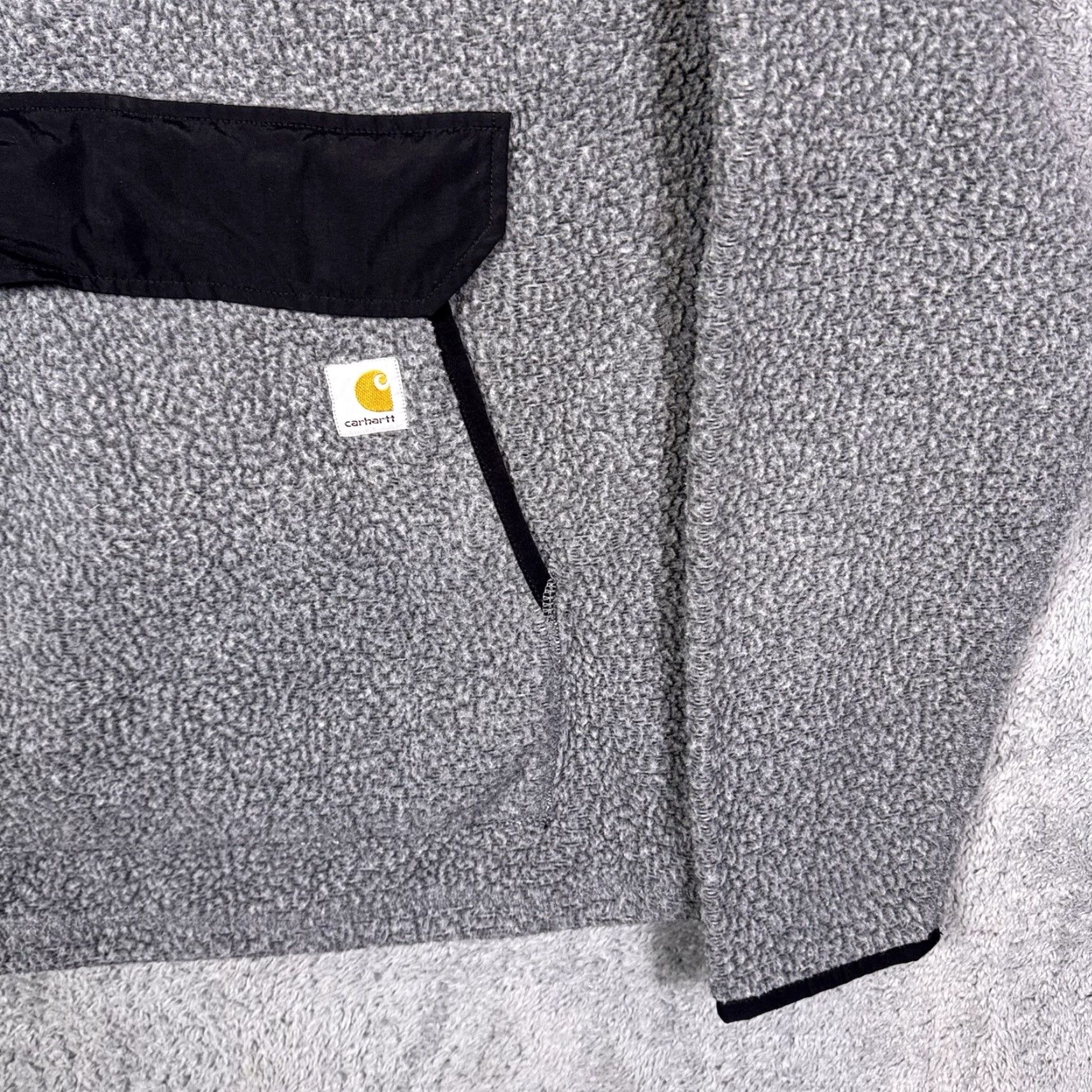 Carhartt Carhartt Fleece Jumper Mens L Pullover 1/4 Zip Relaxed Sherpa Gray 104991 MPN 0J4991-M Size US L / EU 52-54 / 3 - 2 Thumbnail