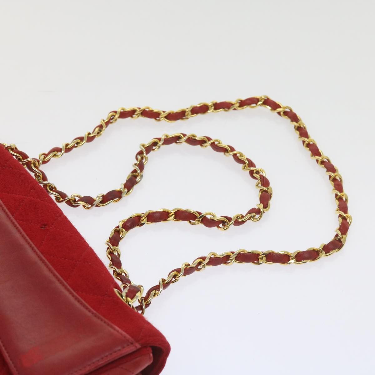 Chanel CHANEL Matelasse Chain Shoulder Bag Canvas Red CC Size ONE SIZE - 15 Thumbnail