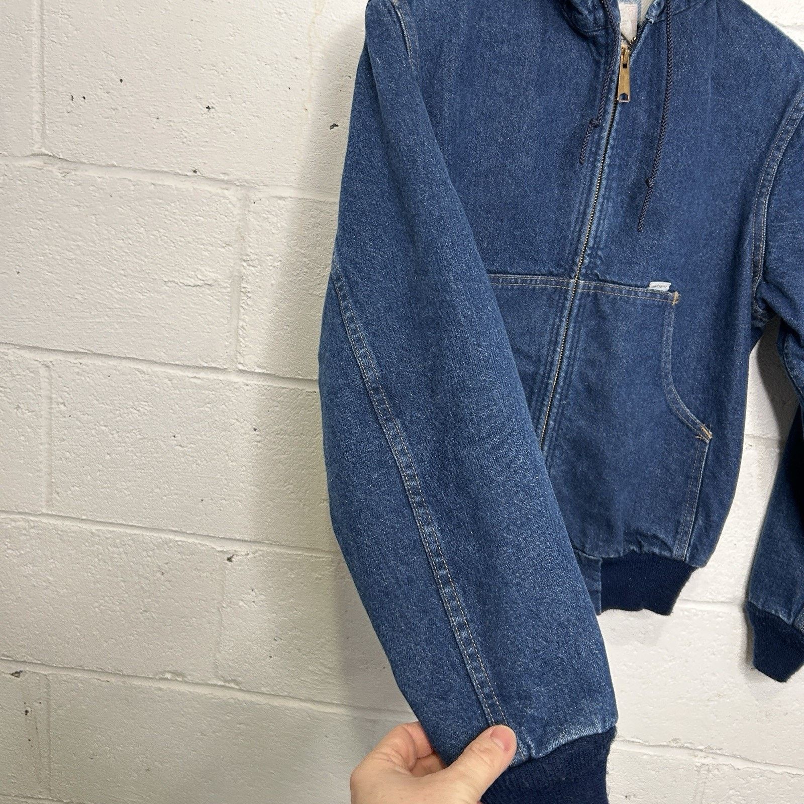 Carhartt VTG Carhartt Flannel-Lined Hooded Active Jacket “Blue Denim” Size US S / EU 44-46 / 1 - 7 Thumbnail