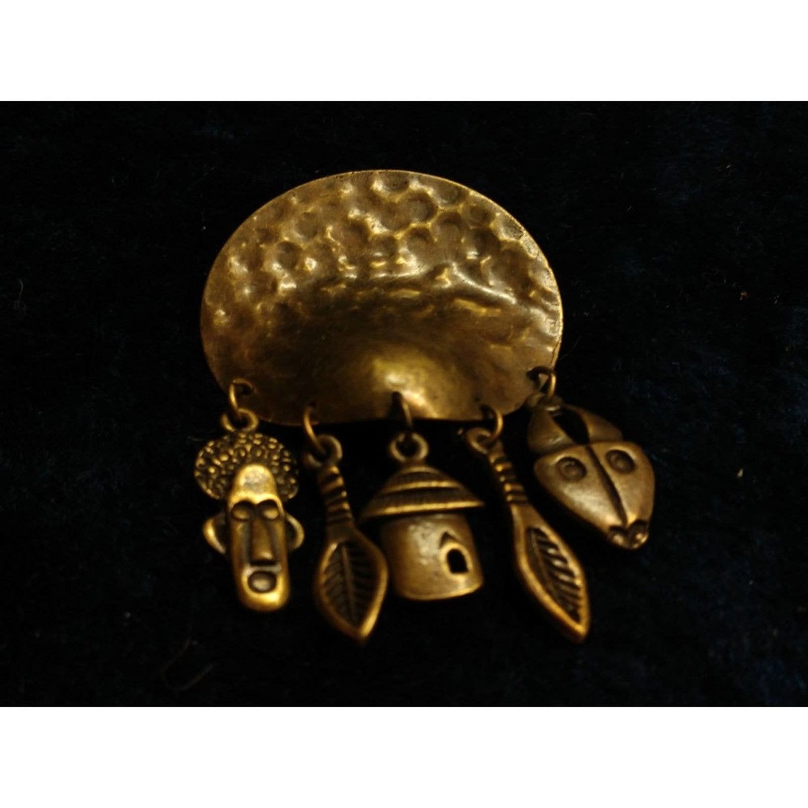 Vintage Made in Haiti~Handmade Copper Brooch Size ONE SIZE - 9 Thumbnail