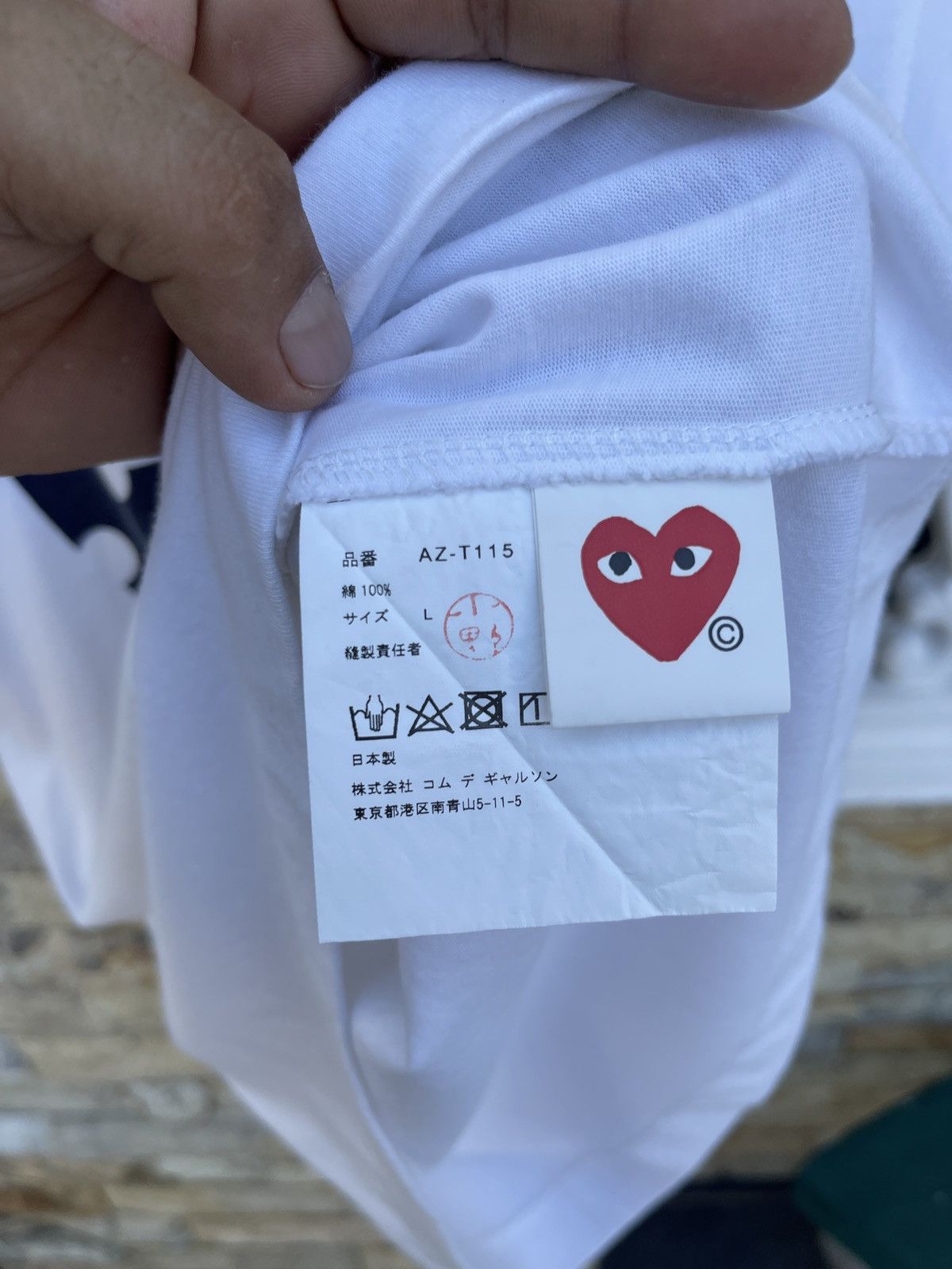 Comme des Garcons × Comme des Garcons PLAY × Comme des Garcons SHIRT Last Drop🔥Rare🔥Comme Des Garcons Play Double Heart Logo Tee Size US L / EU 52-54 / 3 - 8 Thumbnail