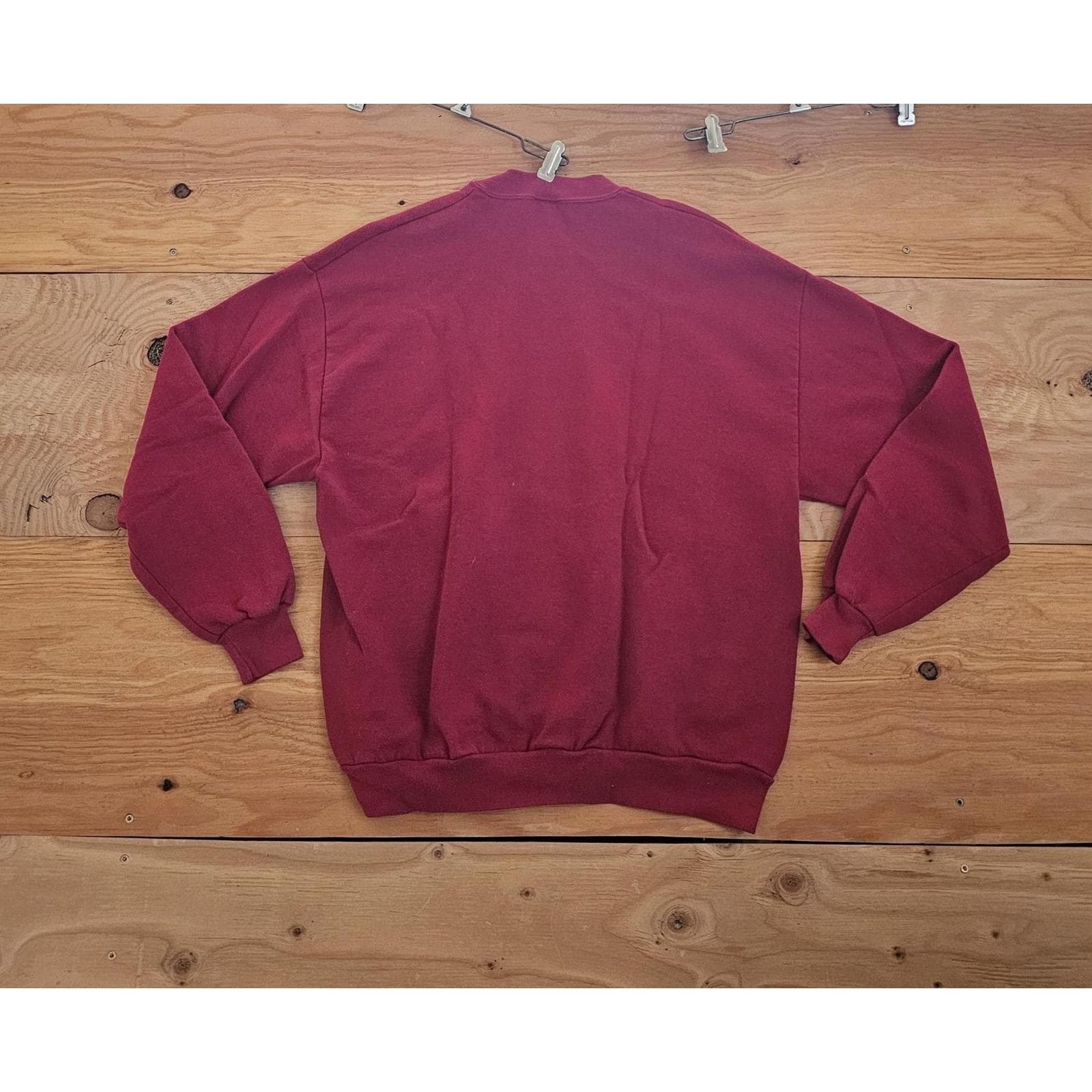 Jerzees Jerzees Plain Blank 50/50 Sweatshirt Dark Red Sz XL Vintage Size US XL / EU 56 / 4 - 2 Thumbnail