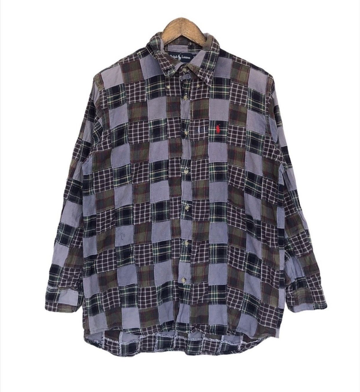 RRL Ralph Lauren × Ralph Lauren × Vintage Vintage Polo Ralph Lauren Patchwork Size US L / EU 52-54 / 3 - 1 Thumbnail