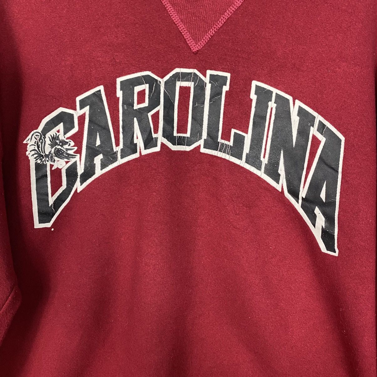 Japanese Brand Russell Athletic Carolina Big Logo Embroider Shawl Collar Size US M / EU 48-50 / 2 - 13 Thumbnail