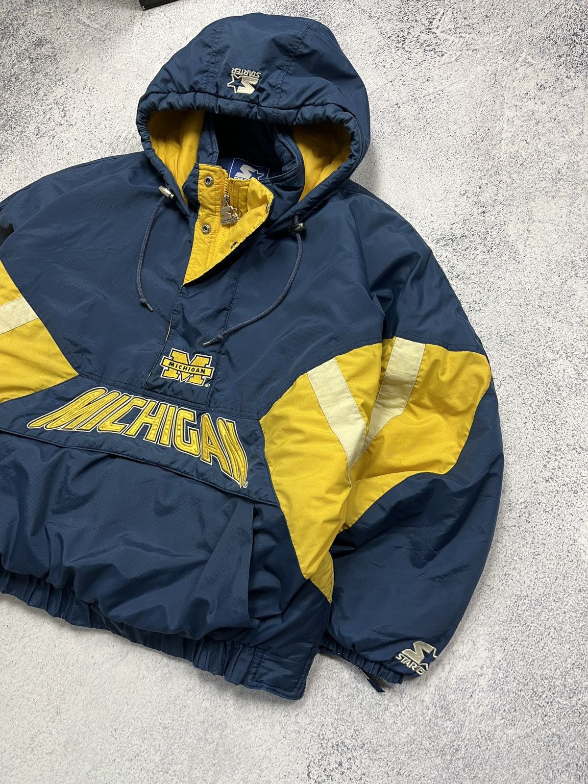 Starter Vintage NCAA Starter Michigan Wolverines Jacket 90’s Rare Size US L / EU 52-54 / 3 - 4 Thumbnail