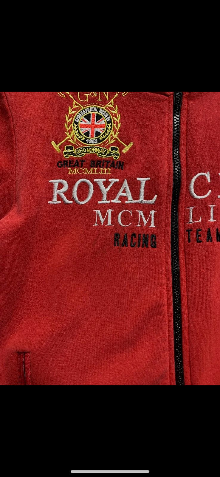 Vintage Vintage polo Royal Club zip hoodie size L red big logo Size US L / EU 52-54 / 3 - 6 Thumbnail