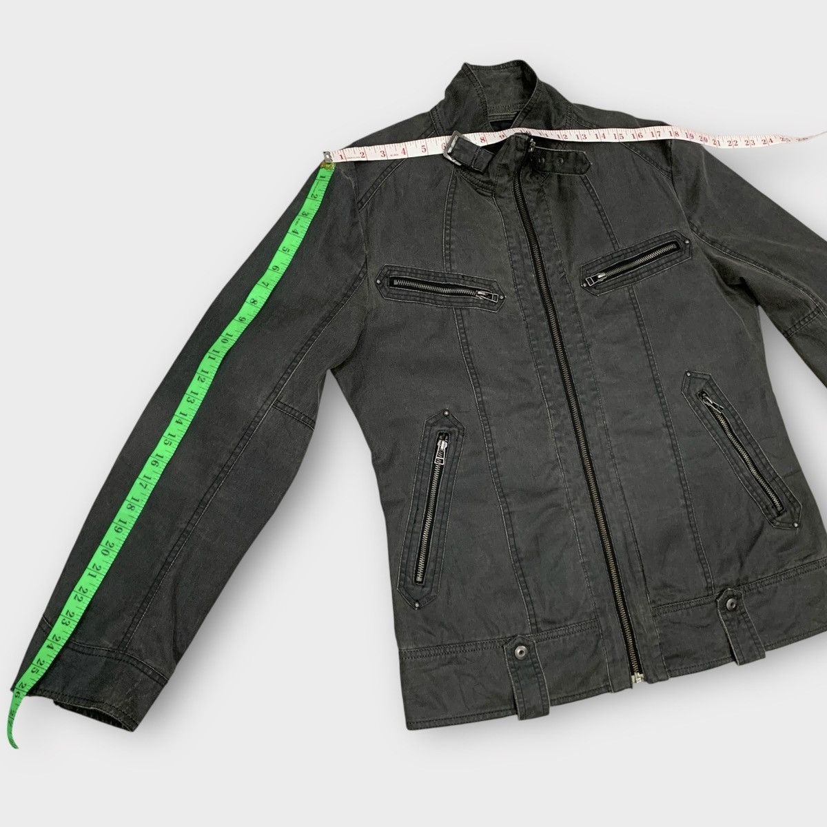 Mossimo MOSSIMO STAND COLLAR BIKER JACKET MULTIPOCKET MILITARY Size US M / EU 48-50 / 2 - 8 Thumbnail