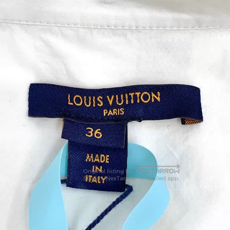Louis Vuitton Louis Vuitton 23 white logo full-print cotton lapel single Size XS / US 0-2 / IT 36-38 - 5 Thumbnail