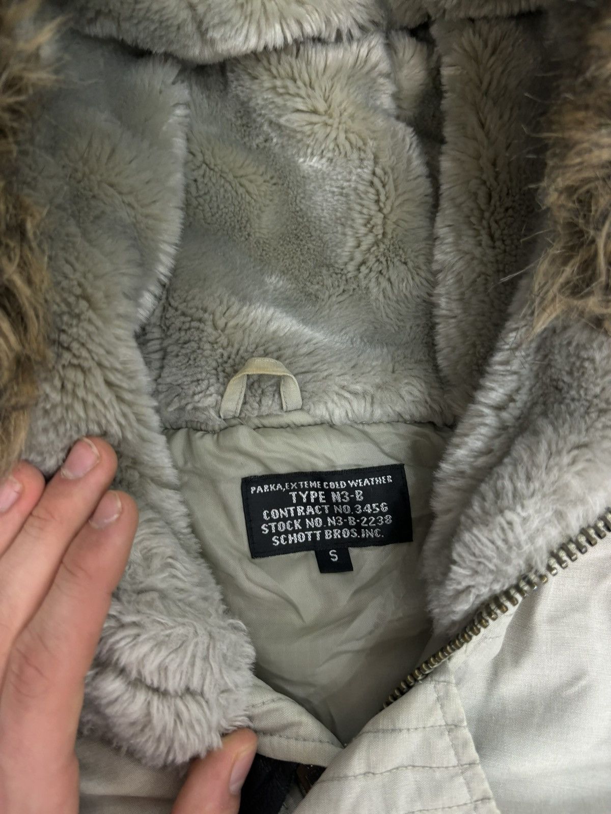 Avirex × Schott RARE‼️VTG 90s Schott USA Military Garment Fur Hooded Parka Size US S / EU 44-46 / 1 - 6 Thumbnail