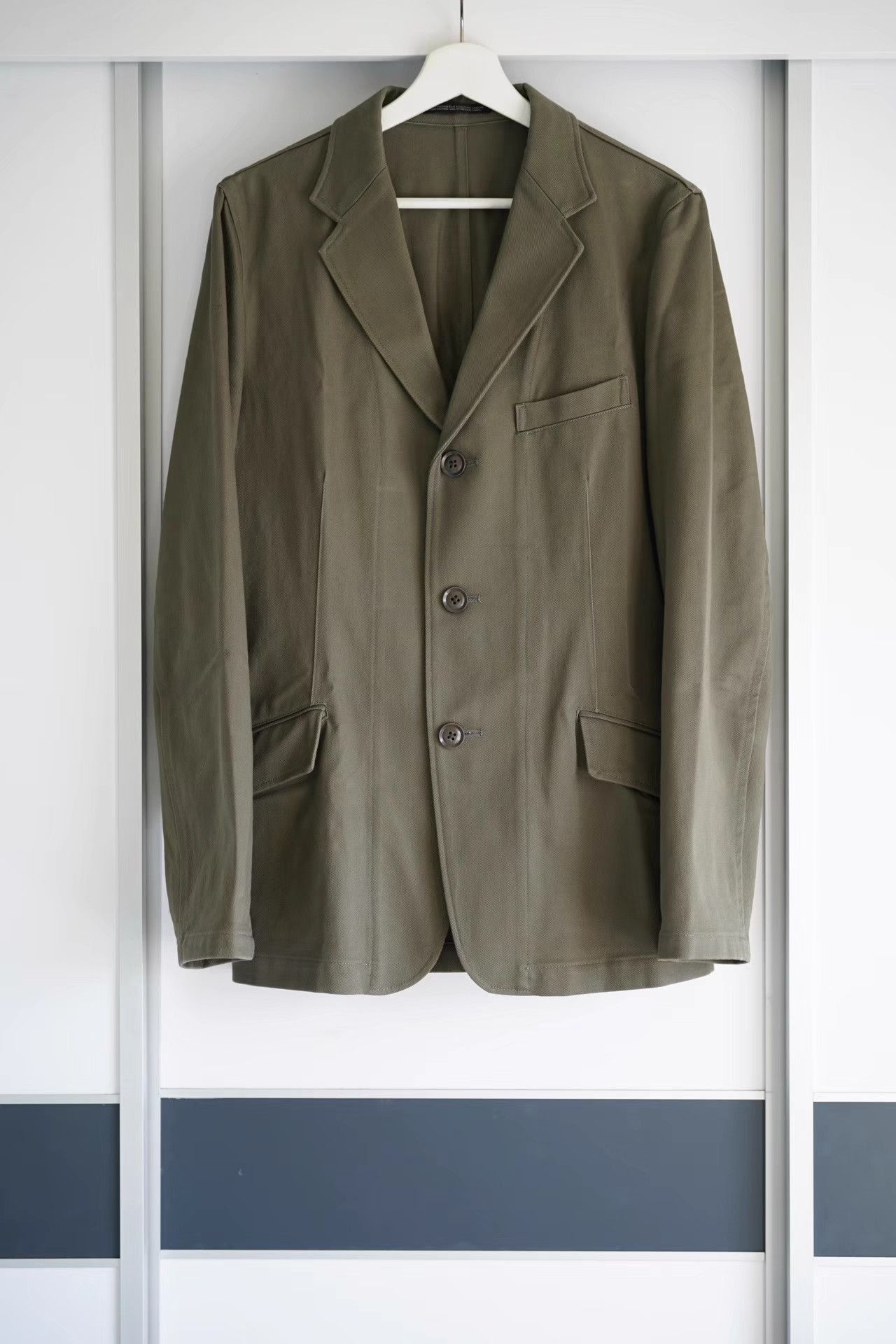 Yohji Yamamoto Green Single-Breasted Blazer Jacket Size US L / EU 52-54 / 3 - 1 Thumbnail