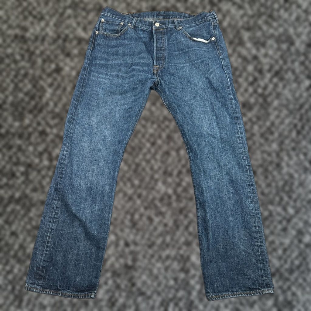 Levi’s 501 Jeans Mens 36x30 Blue Cotton Denim Straight Dark