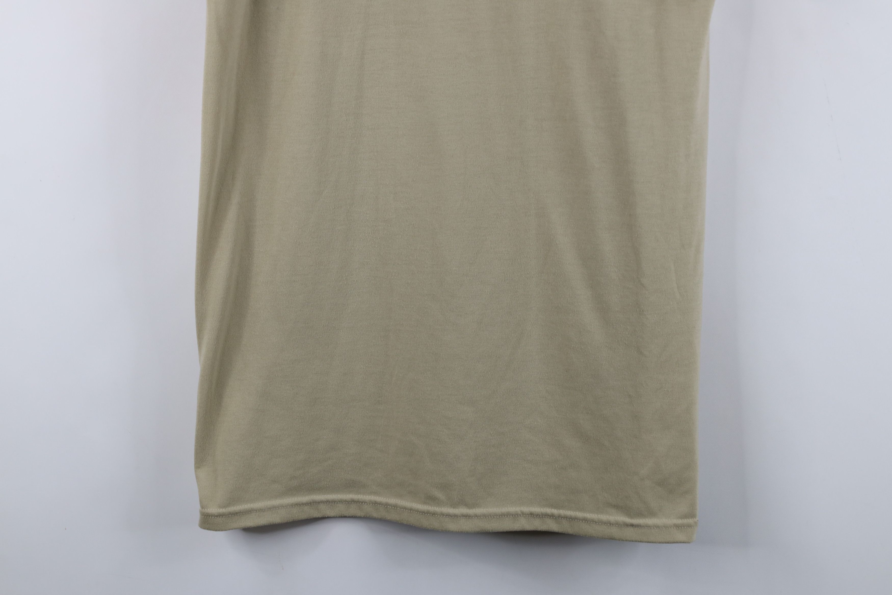 Vintage Vintage 90s Streetwear Blank Knit Short Sleeve T-Shirt Tan Size US L / EU 52-54 / 3 - 3 Thumbnail
