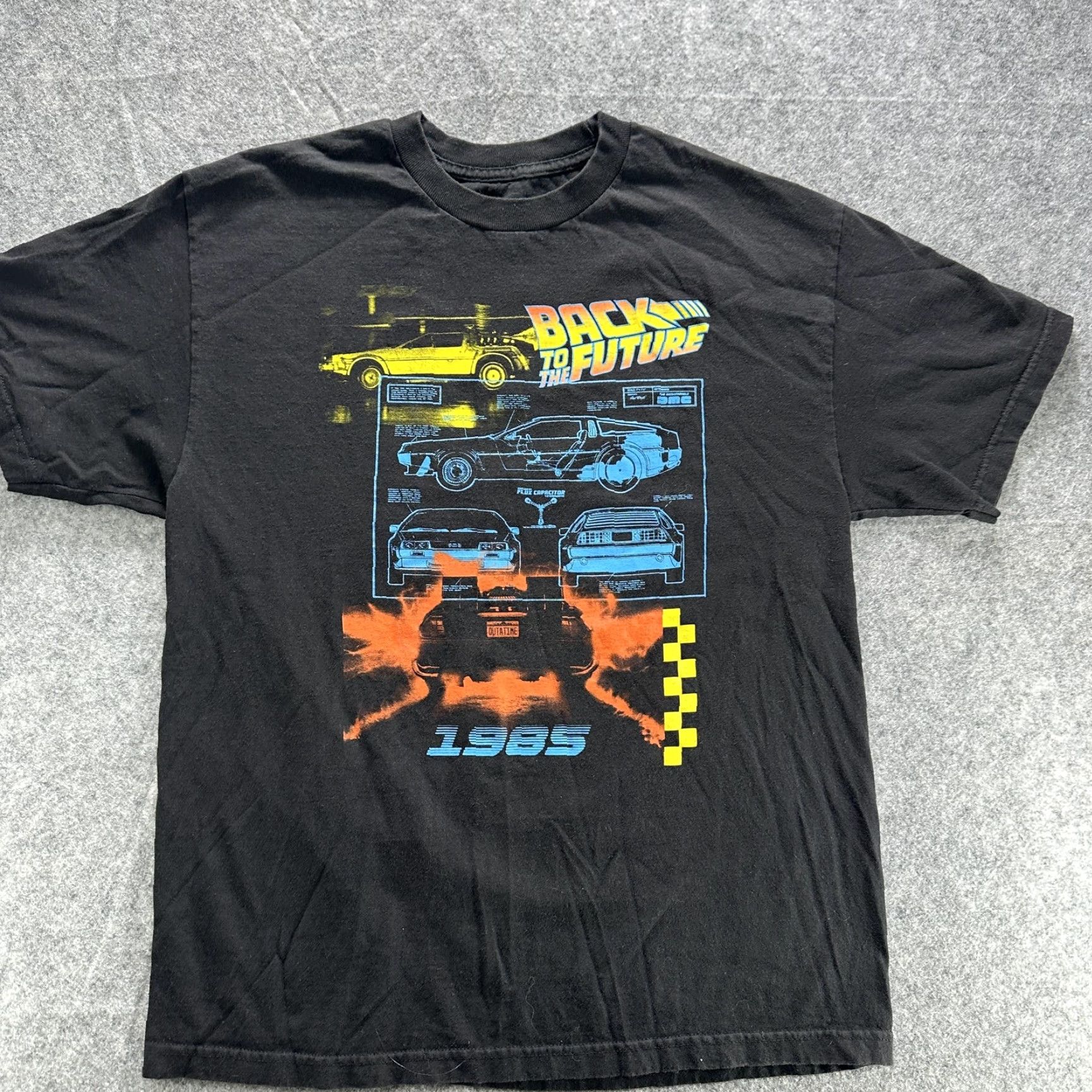 Vintage VINTAGE Back To The Future Shirt Mens L Black 1985 Delorean Movie Graphic Sci Fi Size US L / EU 52-54 / 3 - 2 Thumbnail