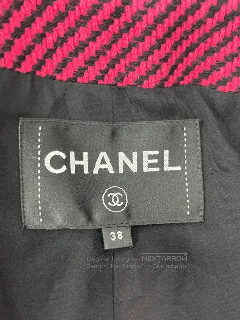 Chanel Chanel Red and black colour-blocked striped stud beaded tw Size XS / US 0-2 / IT 36-38 - 4 Thumbnail