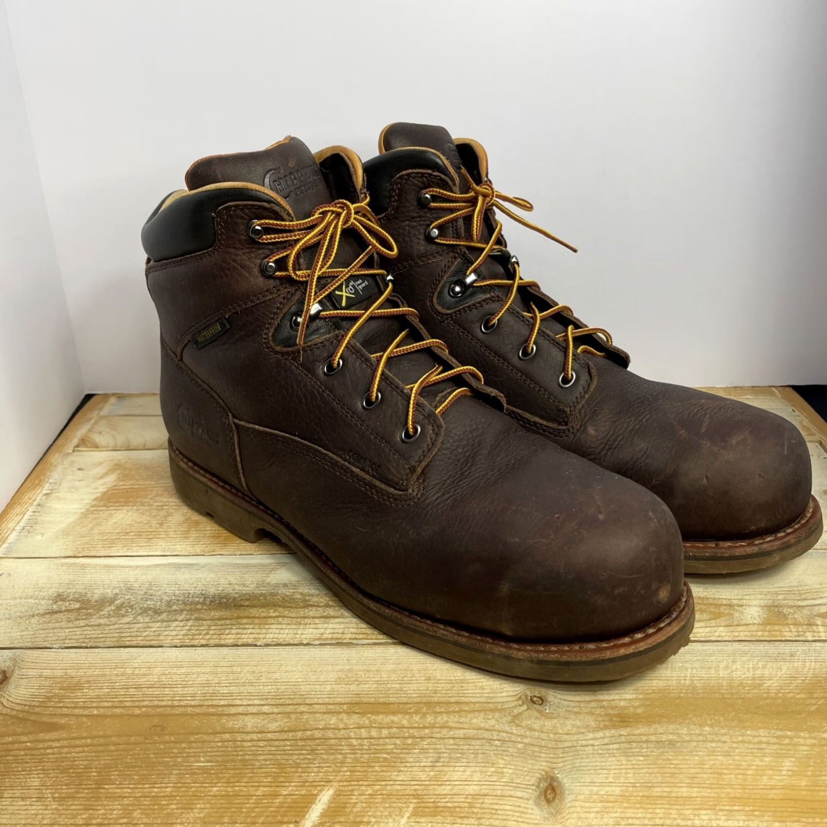 Chippewa Chippewa Boots Work Boots 13 D Leather Waterproof Composite Toe Met Guard CT PR Briar Brown Size US 13 / EU 46 - 2 Thumbnail