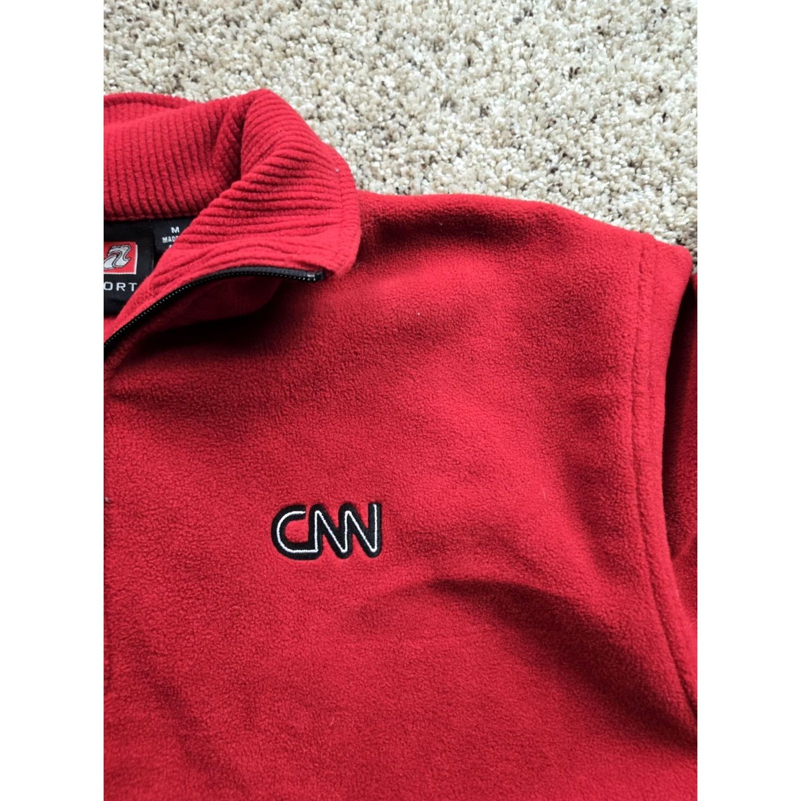 Vintage VINTAGE akw a Fleece Jacket M Red 1/4 Zip Pockets 90s Mens Jacket Size US M / EU 48-50 / 2 - 5 Thumbnail