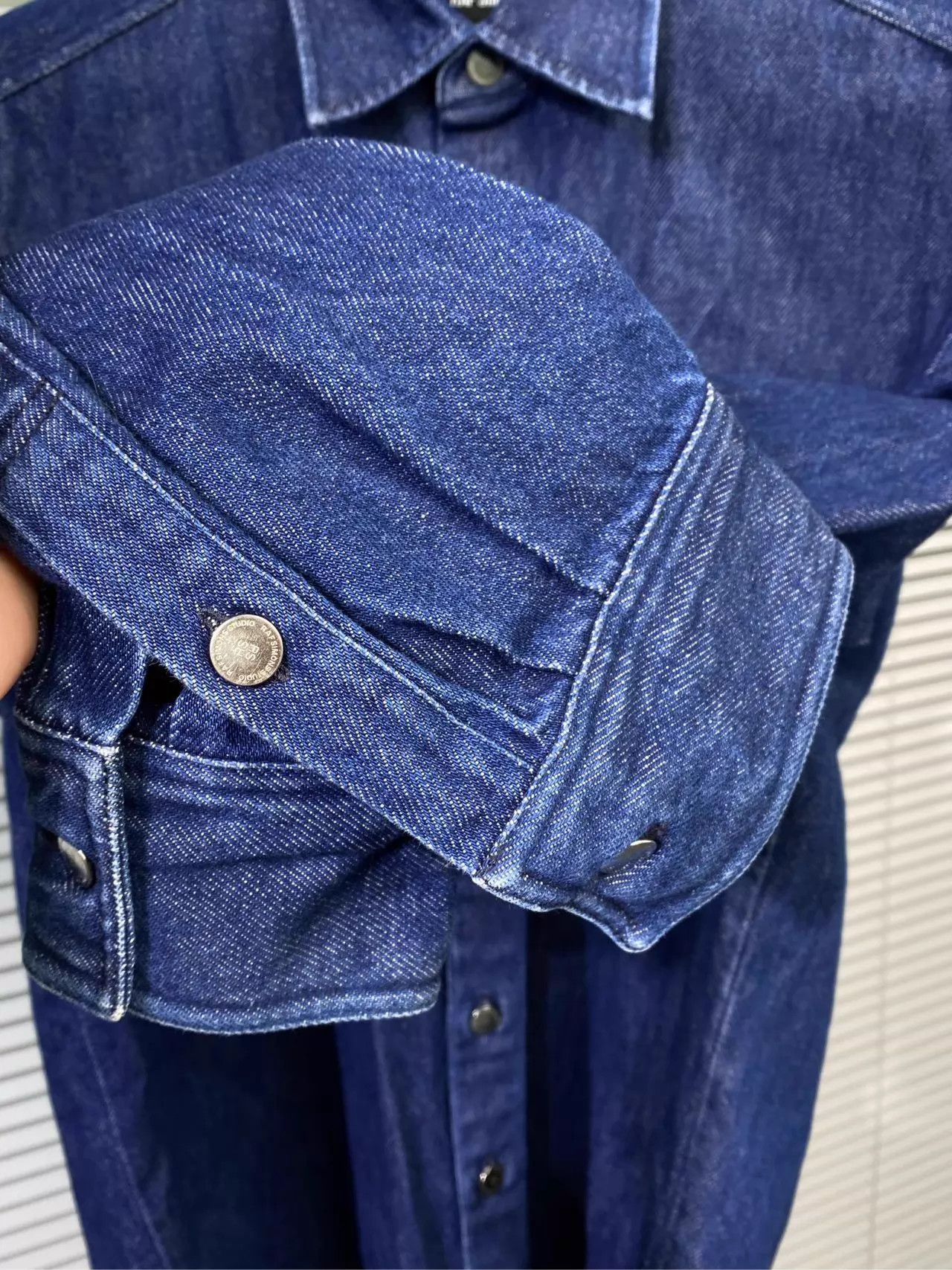 Raf Simons Raf Simons Tape Silver Tag Denim Shirt XS like new Size US XS / EU 42 / 0 - 8 Thumbnail