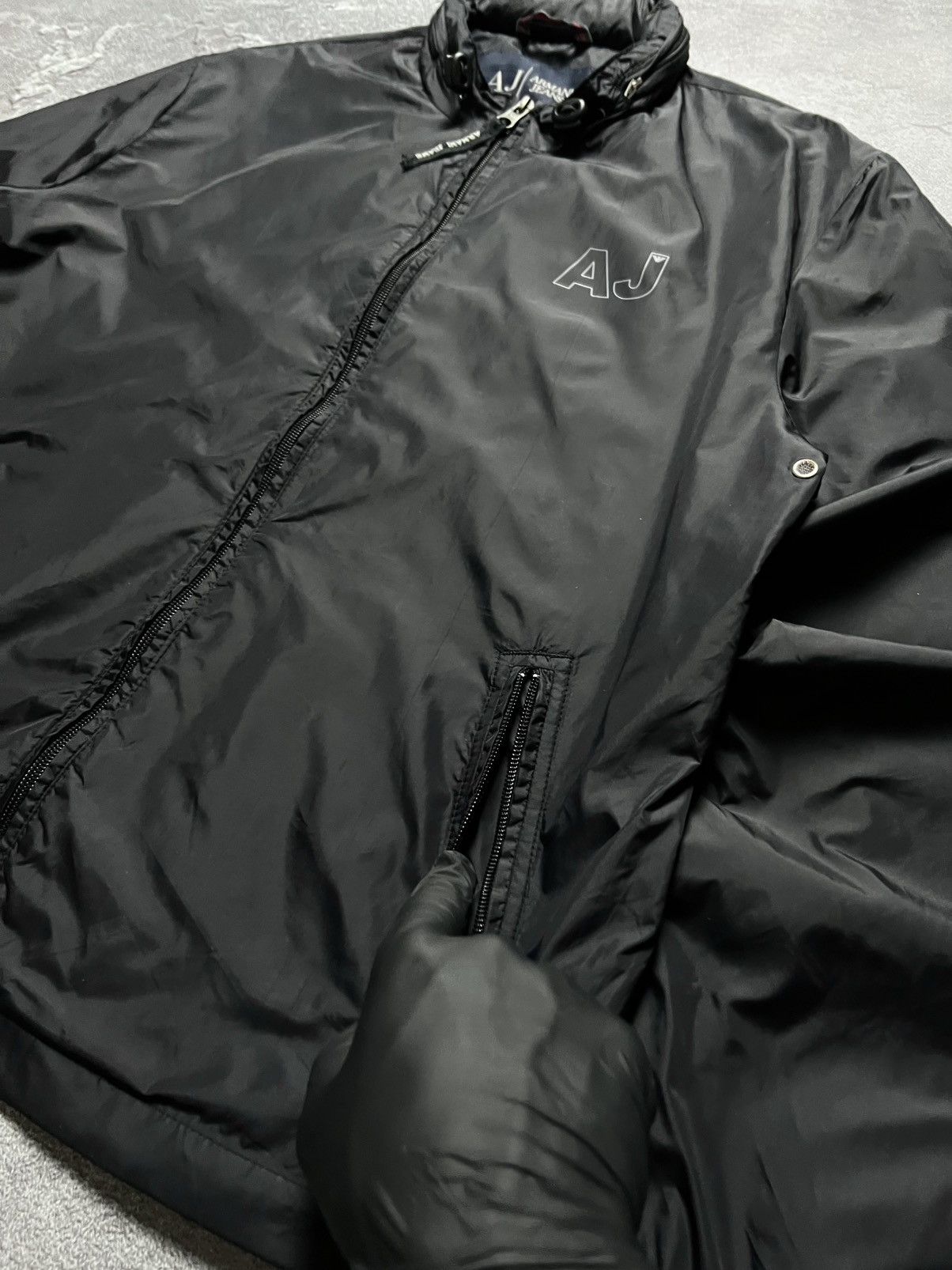 Emporio Armani Vintage Armani Jeans Light Jacket Neylon Big Logo Xl Size US XL / EU 56 / 4 - 5 Thumbnail
