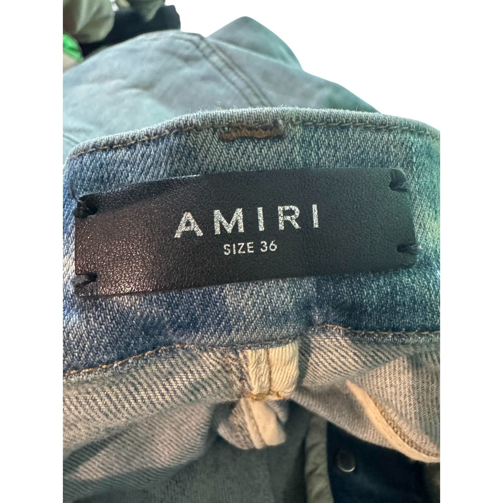 Amiri Amiri MX1 Light Wash, Blue & Red Patch Jeans Size US 36 / EU 52 - 7 Thumbnail