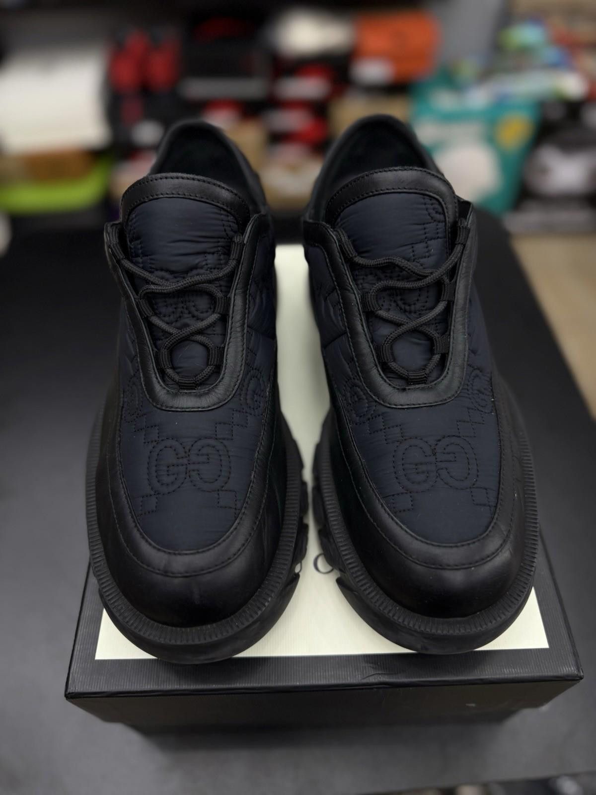 Gucci Gucci Nylon Monogram Calfskin Loafers Sneakers 10G/10.5US Size US 10.5 / EU 43-44 - 3 Thumbnail