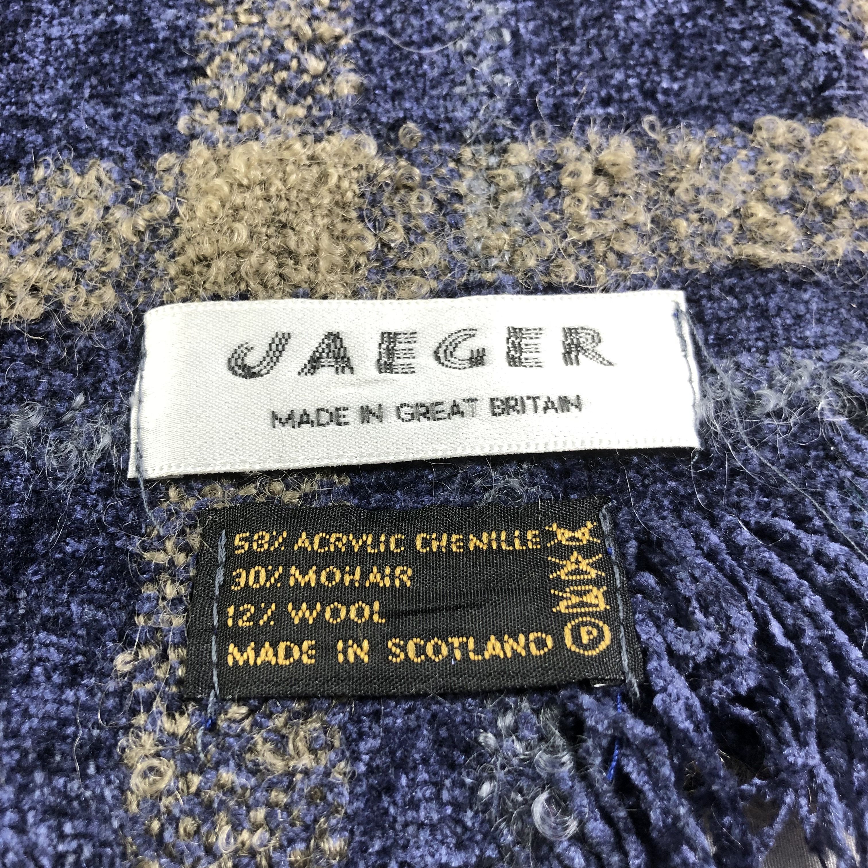 Jaeger Jaeger Tartan Scarf Muffler V1449 Size ONE SIZE - 5 Thumbnail