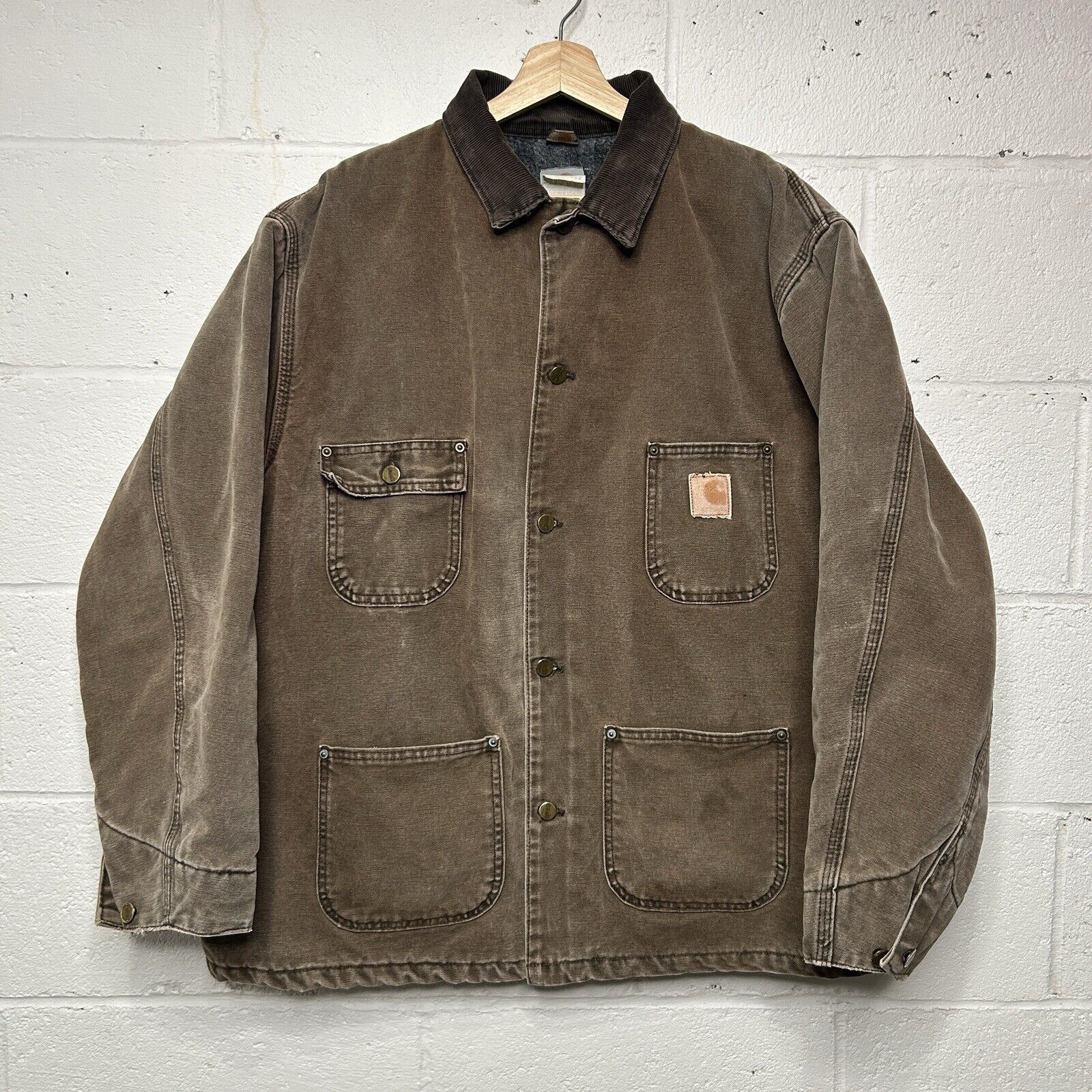 Carhartt Vintage Carhartt Blanket-Lined Chore Coat “Chestnut” C02 CHT Size US XL / EU 56 / 4 - 1 Thumbnail