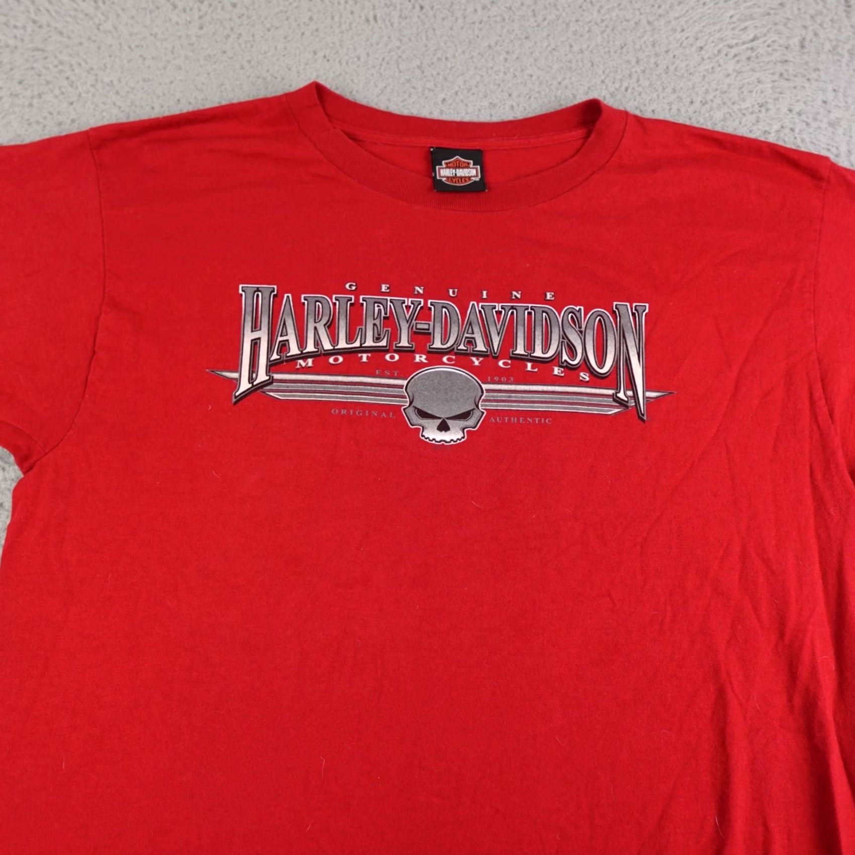 Harley Davidson Harley-Davidson Shirt Mens XL Red Short Sleeve Greenville South Carolina 2005 Biker Motorcycle USA Size US XL / EU 56 / 4 - 4 Thumbnail