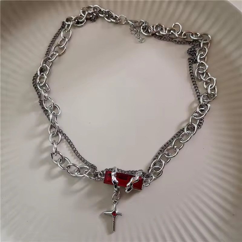 Japanese Brand Red Stone Necklace Size ONE SIZE - 1 Thumbnail