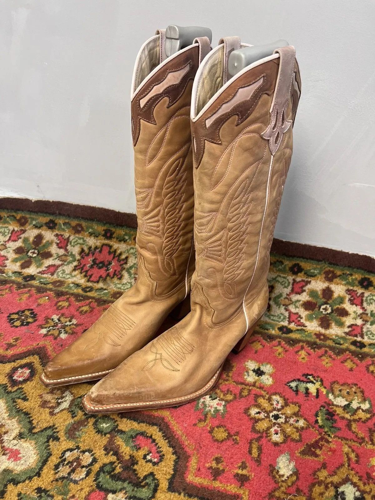Western Rise Vintage moto GUIDI style western boots 38 women Size US 8 / IT 38 - 2 Thumbnail