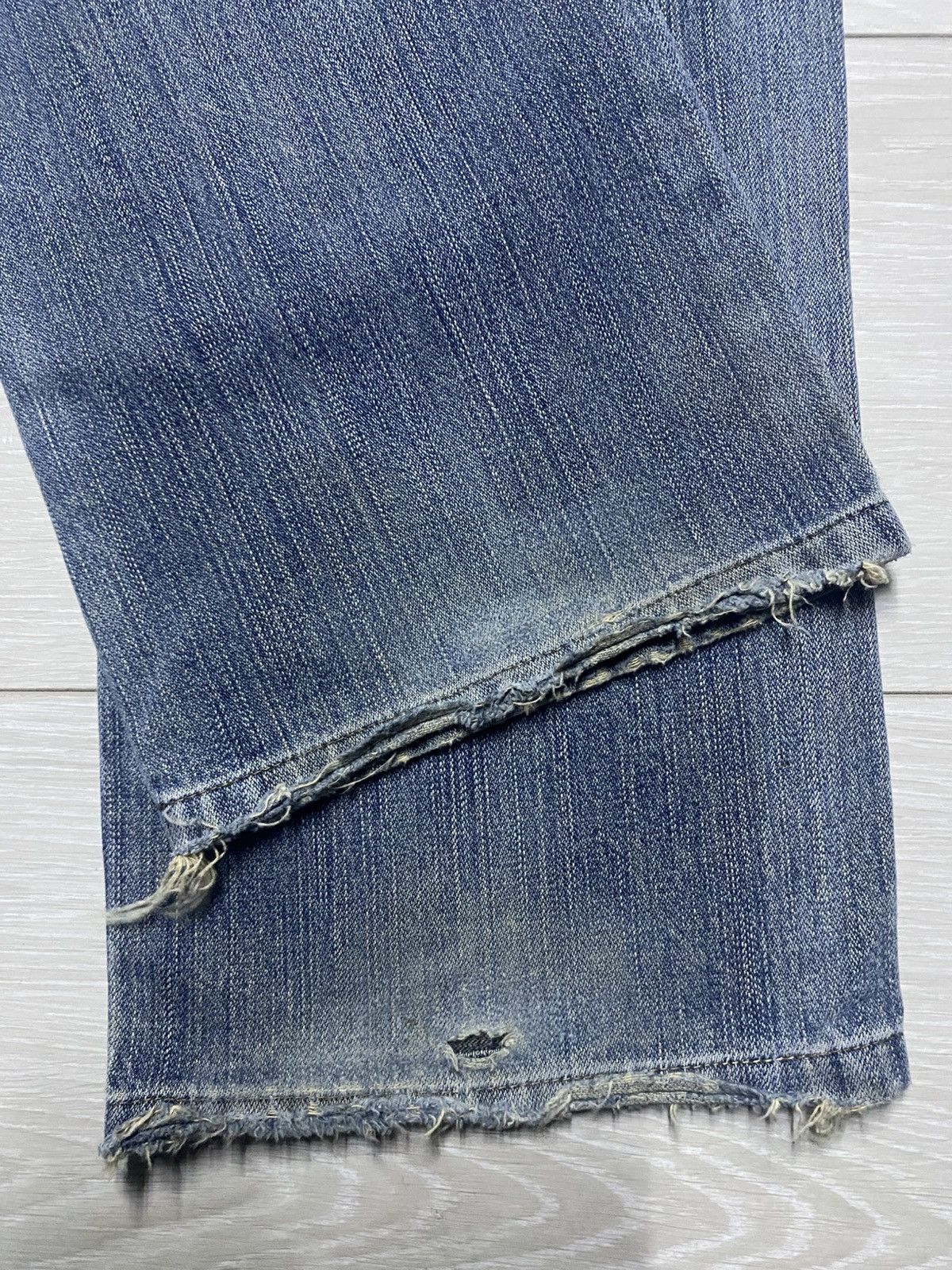 Wrangler Vintage Wrangler Faded Mud Wash Distressed Straight Jeans Size US 32 / EU 48 - 13 Thumbnail