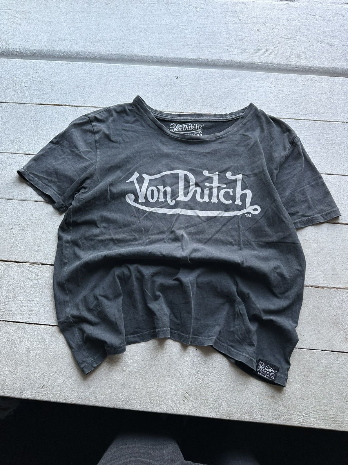 Von Dutch 🚨Y2K VON DUTCH BIG LOGO SUNFADED Y2K distressed style tee Size US M / EU 48-50 / 2 - 1 Thumbnail