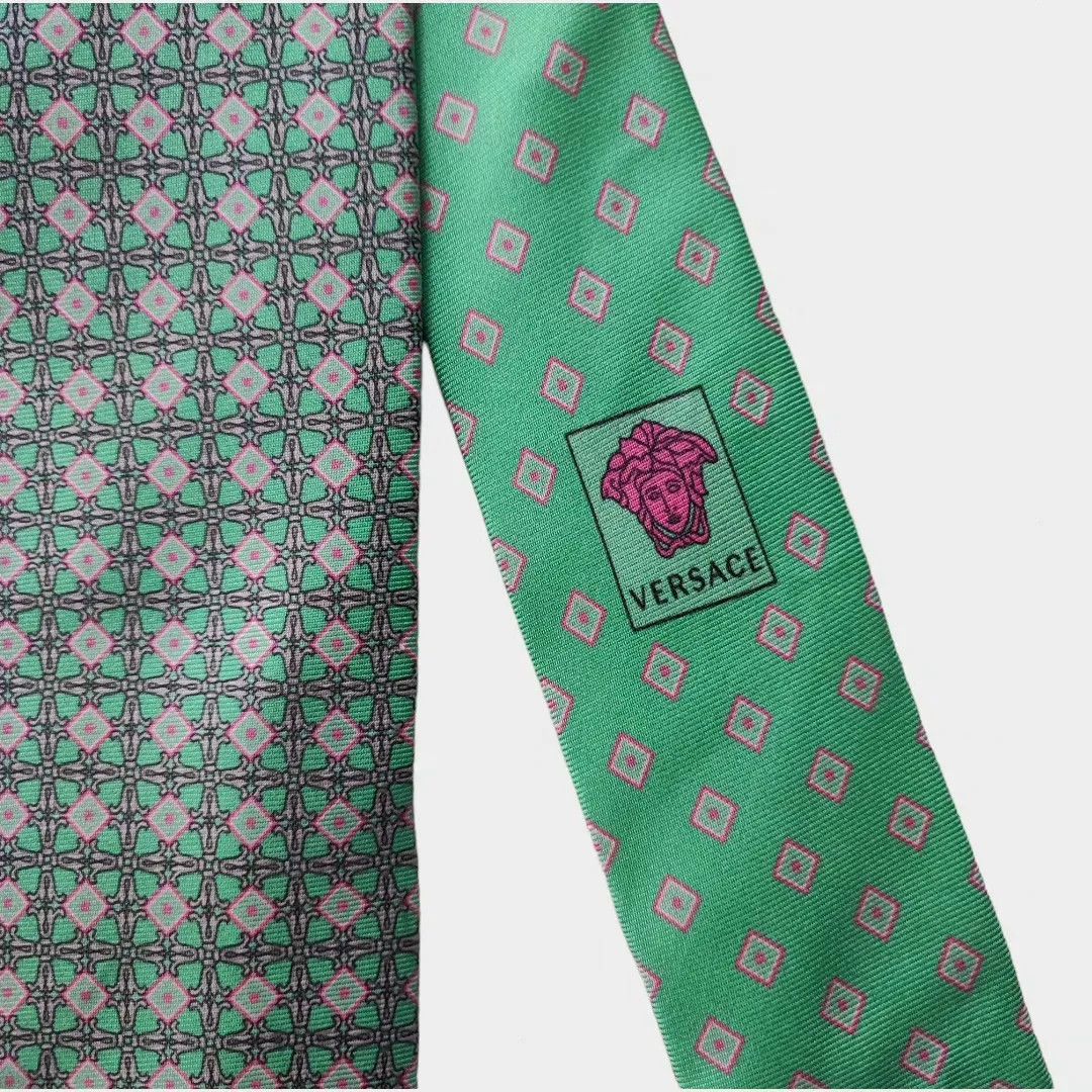 Versace Versace Italian silk tie geometric design - FASHIONELLA Size ONE SIZE - 3 Thumbnail