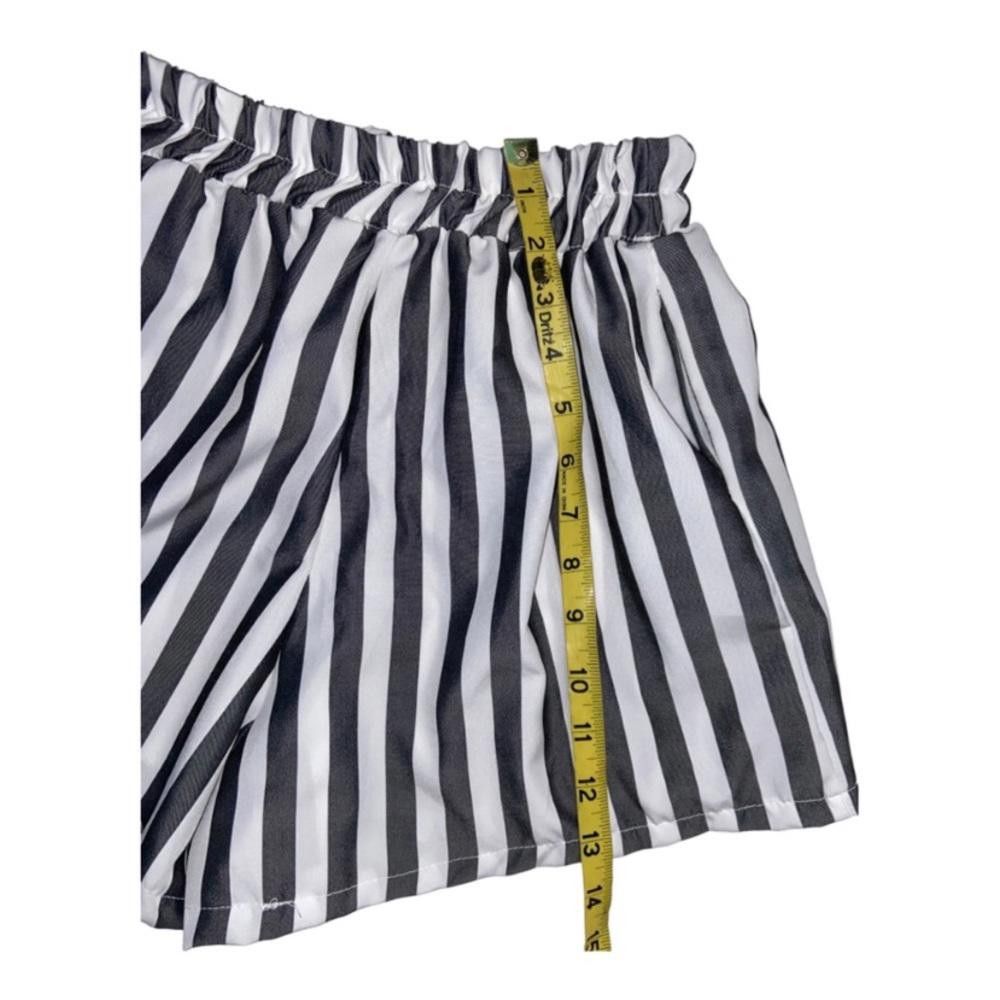 Designer Striped High Waist Shorts Size Small Size 28" / US 6 / IT 42 - 6 Thumbnail