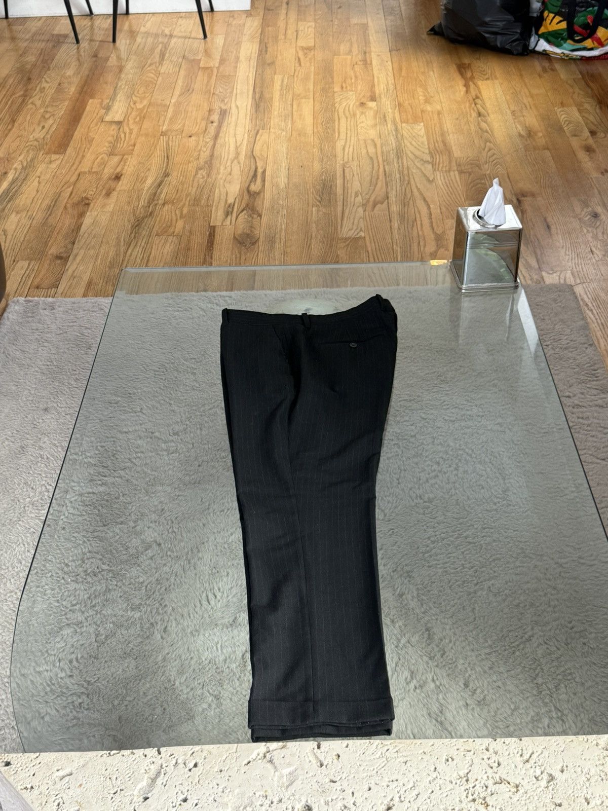 Allsaints Black Pinstriped Trouser
